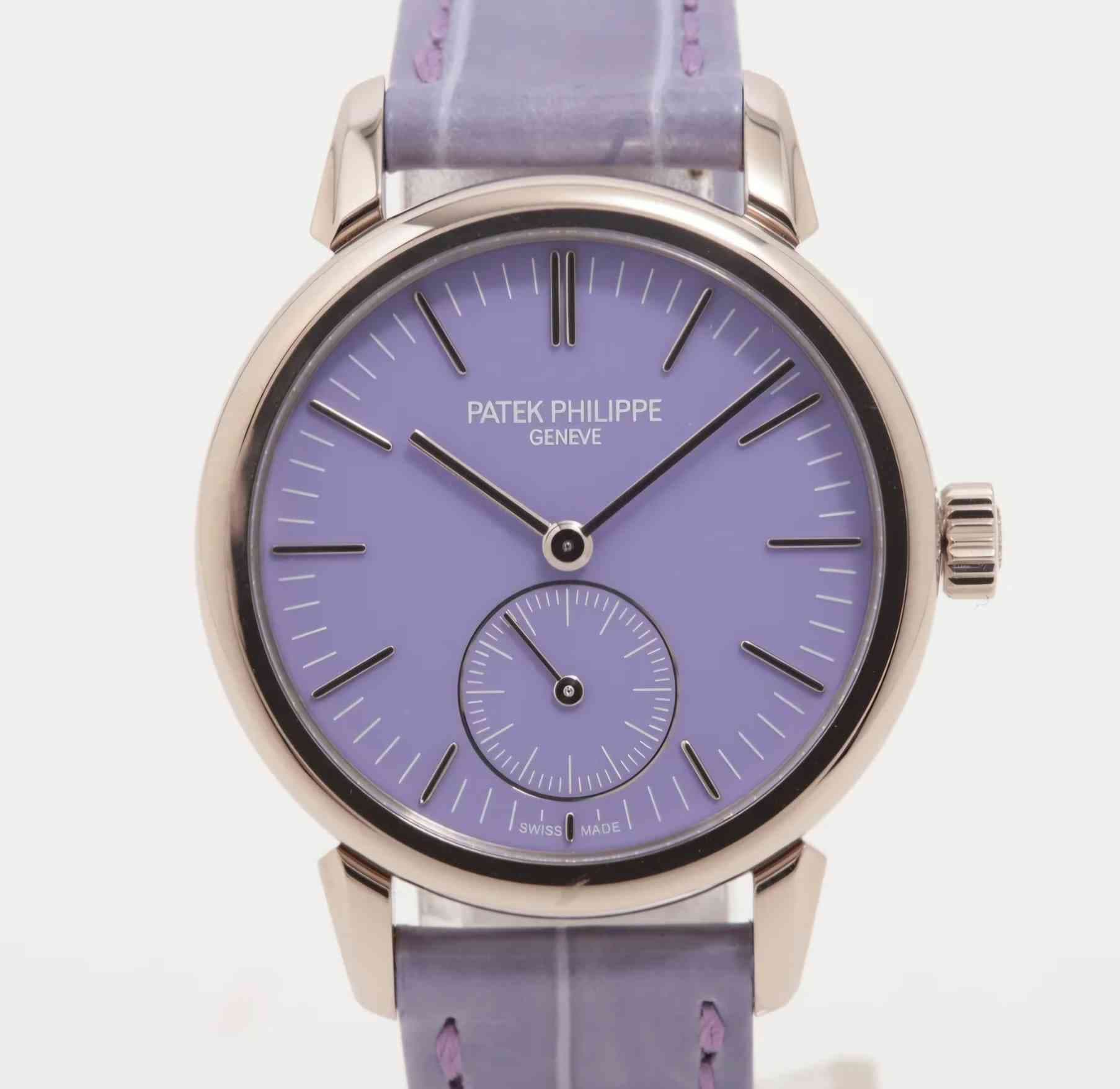 May be an image of wrist watch and text that says 'PATEK PATEKPHILIPPE PHILIPPE GENEVE /as SWISS SWIS S Oe LAD ADE MADE'
