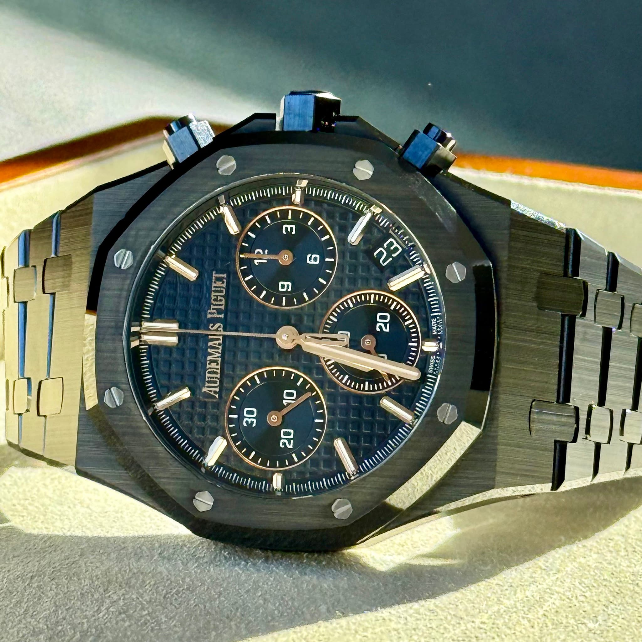 May be an image of wrist watch and text