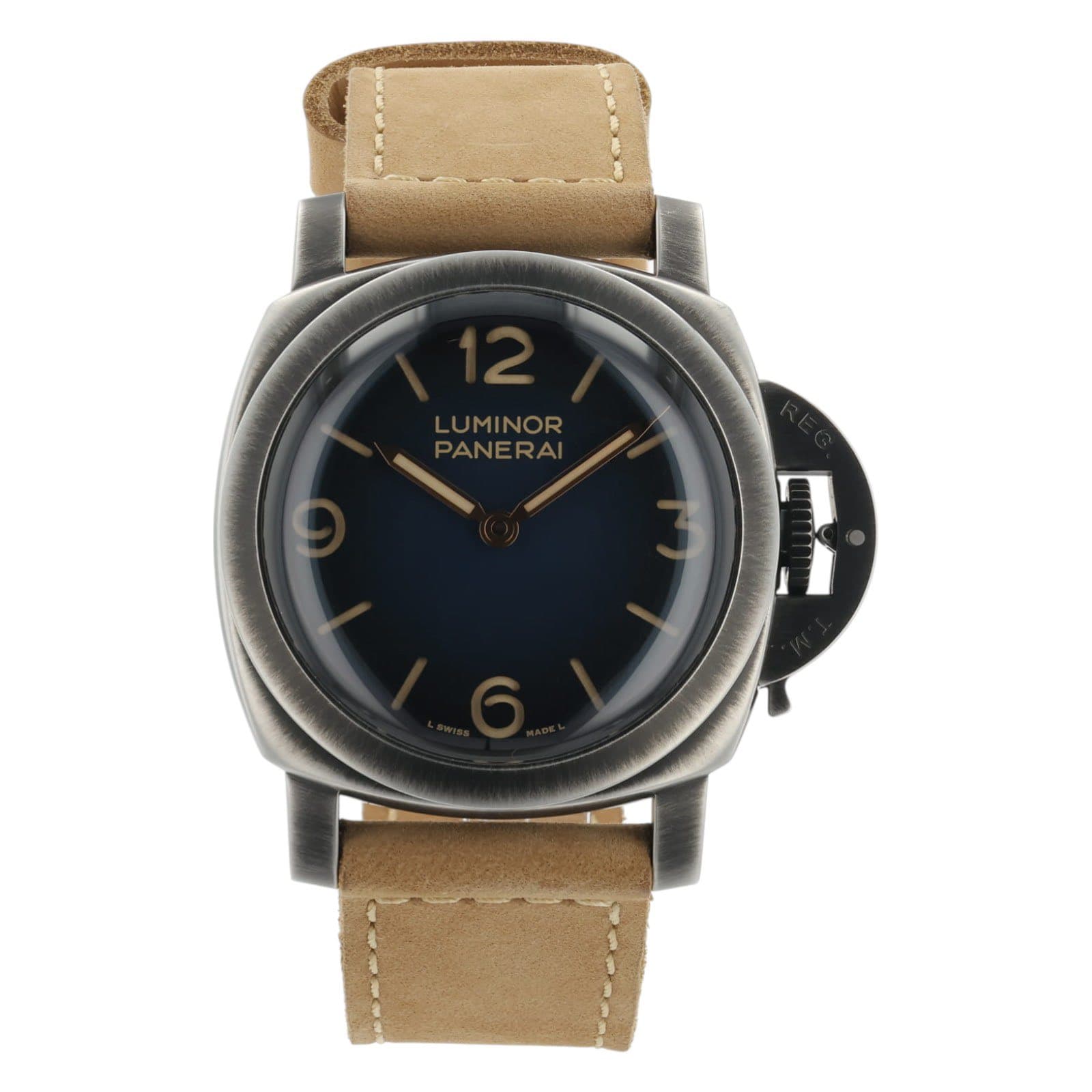 May be an image of wrist watch and text that says 'LUMINOR LUM UM MI INOR PANERA RAI R'