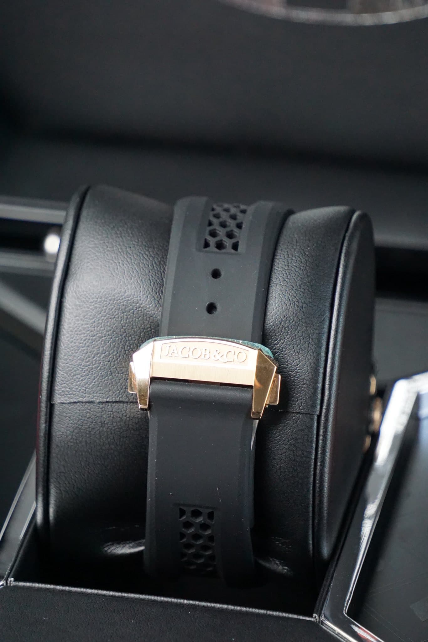 May be an image of leather, digital watch and text