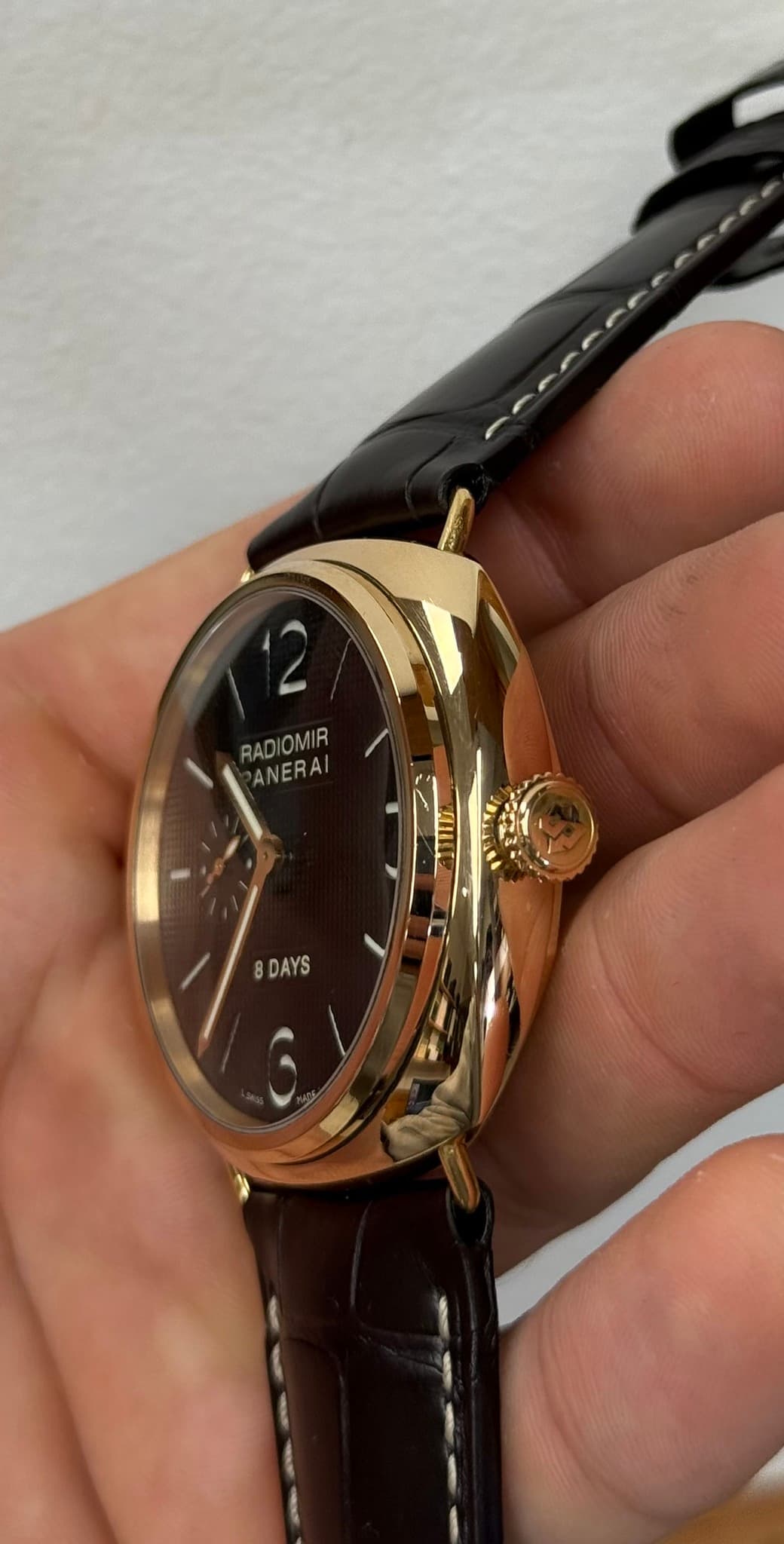 May be an image of wrist watch and text that says 'RADIOMIR OMIR RADI ANERA RAI DAYS'