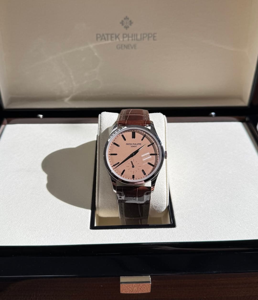 May be an image of wrist watch and text that says 'PATEK PATEKPHILIPPE PATEKPHILIPPE PHILIPPE GENEVE 十山年'
