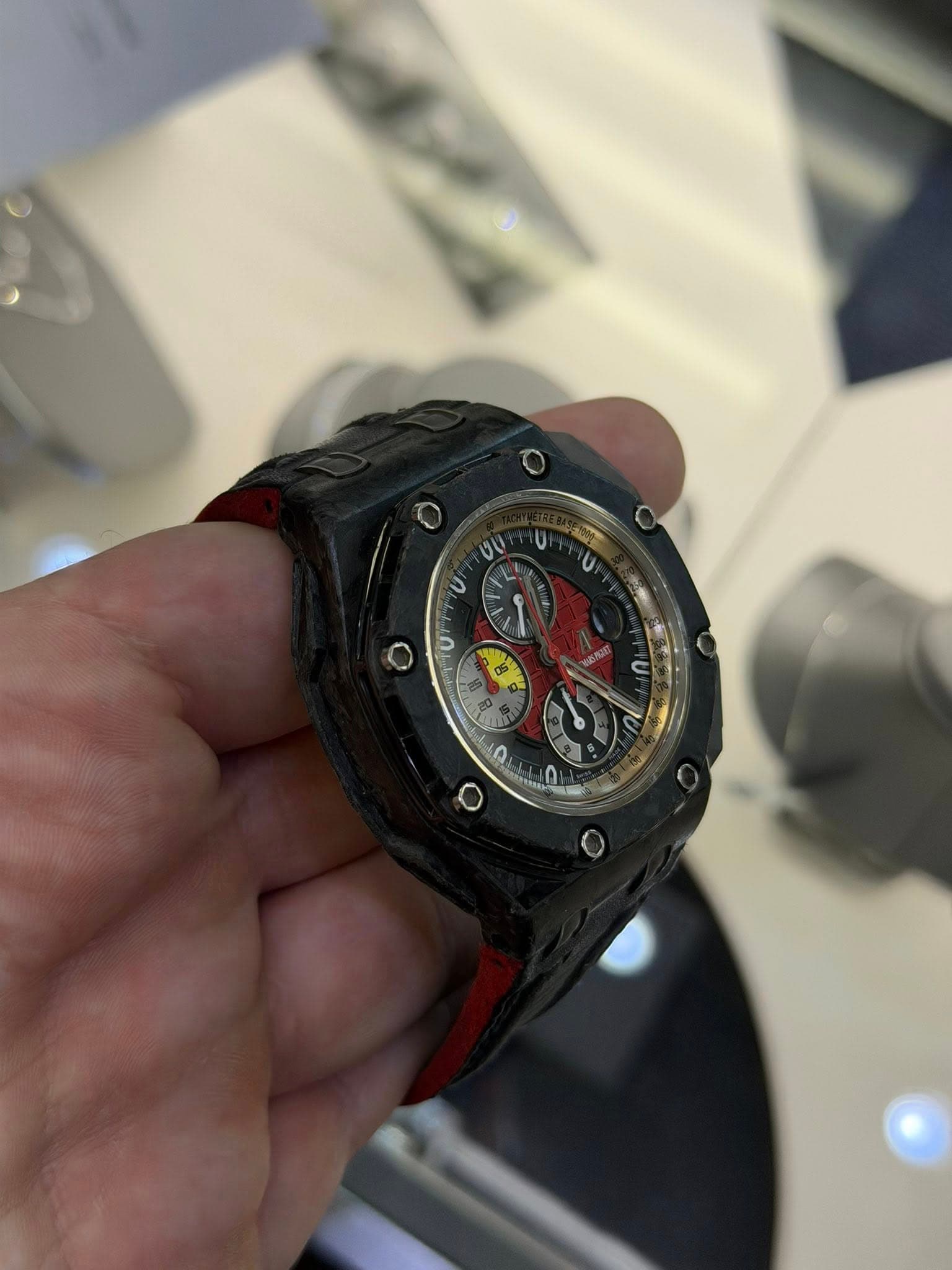 May be an image of digital watch and text