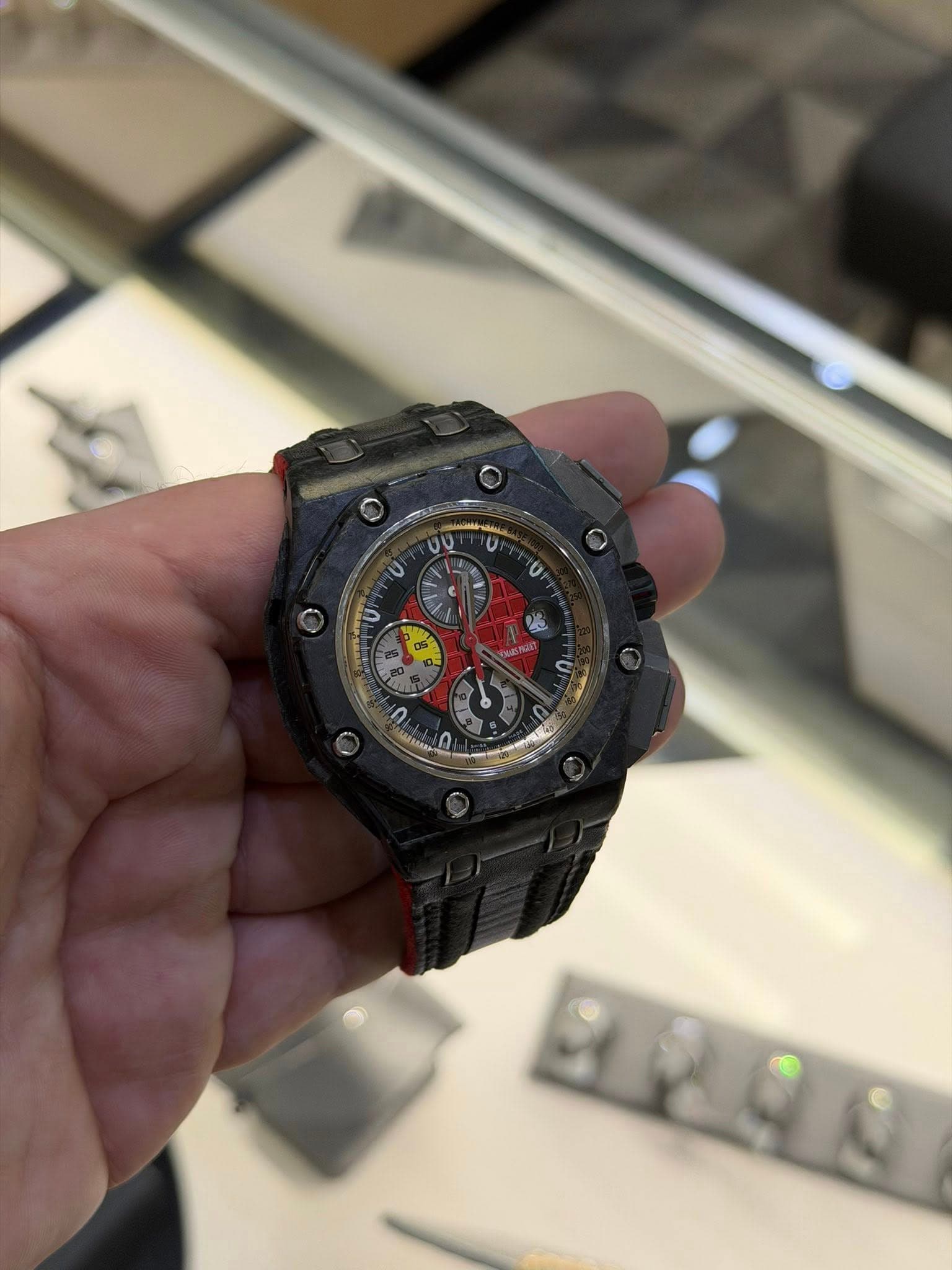 May be an image of wrist watch