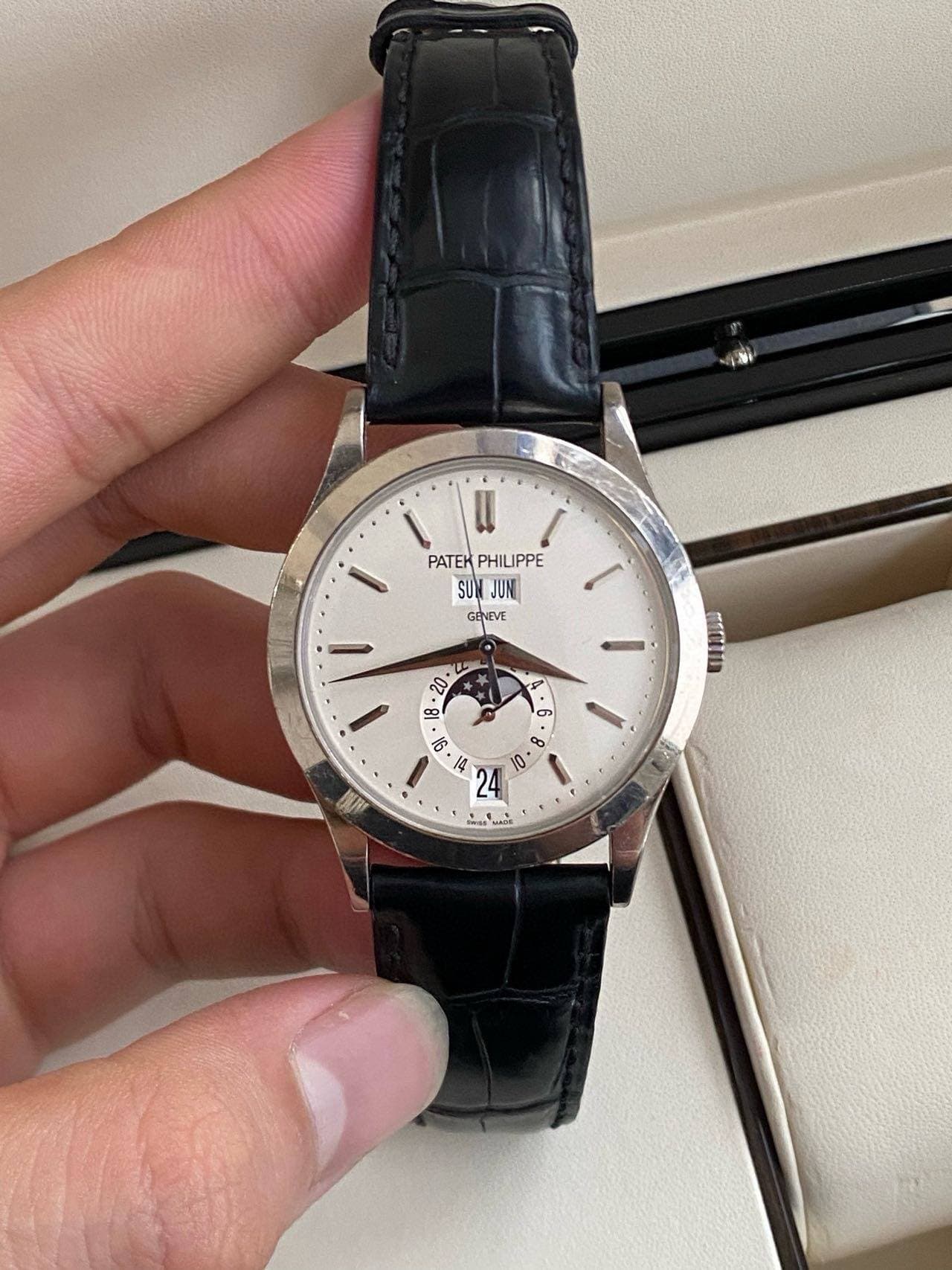 May be an image of wrist watch and text that says 'I 1 I I PATEKPHILIPPE PATEK PHILIPPE SUN JUN GENEVE တ எாயம ক お 8 14 O 24 ۰سامه MADE F A'