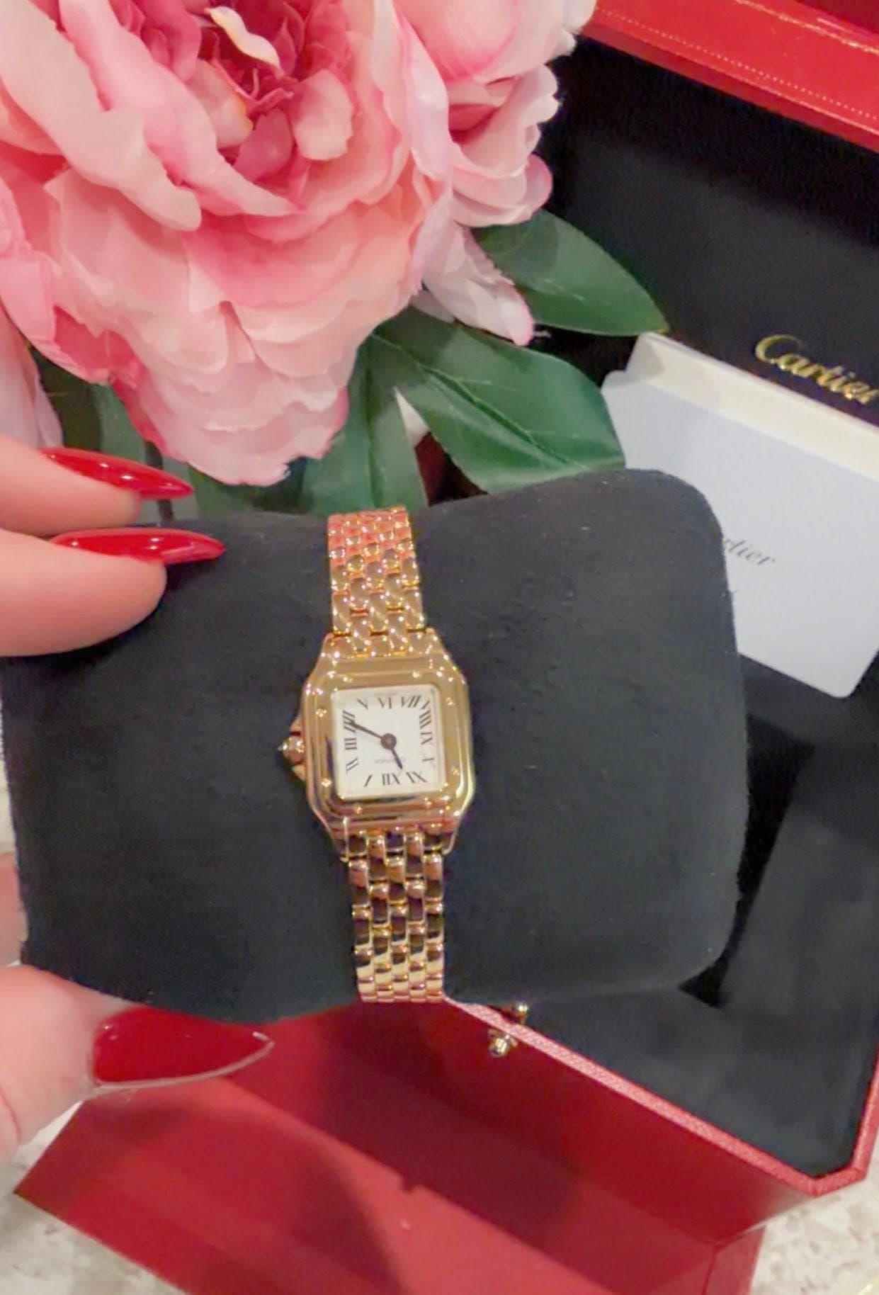 May be an image of wrist watch and text that says 'Cartier dier VI V1 V 1 0 ل LII BXIX /INIX I IIX'