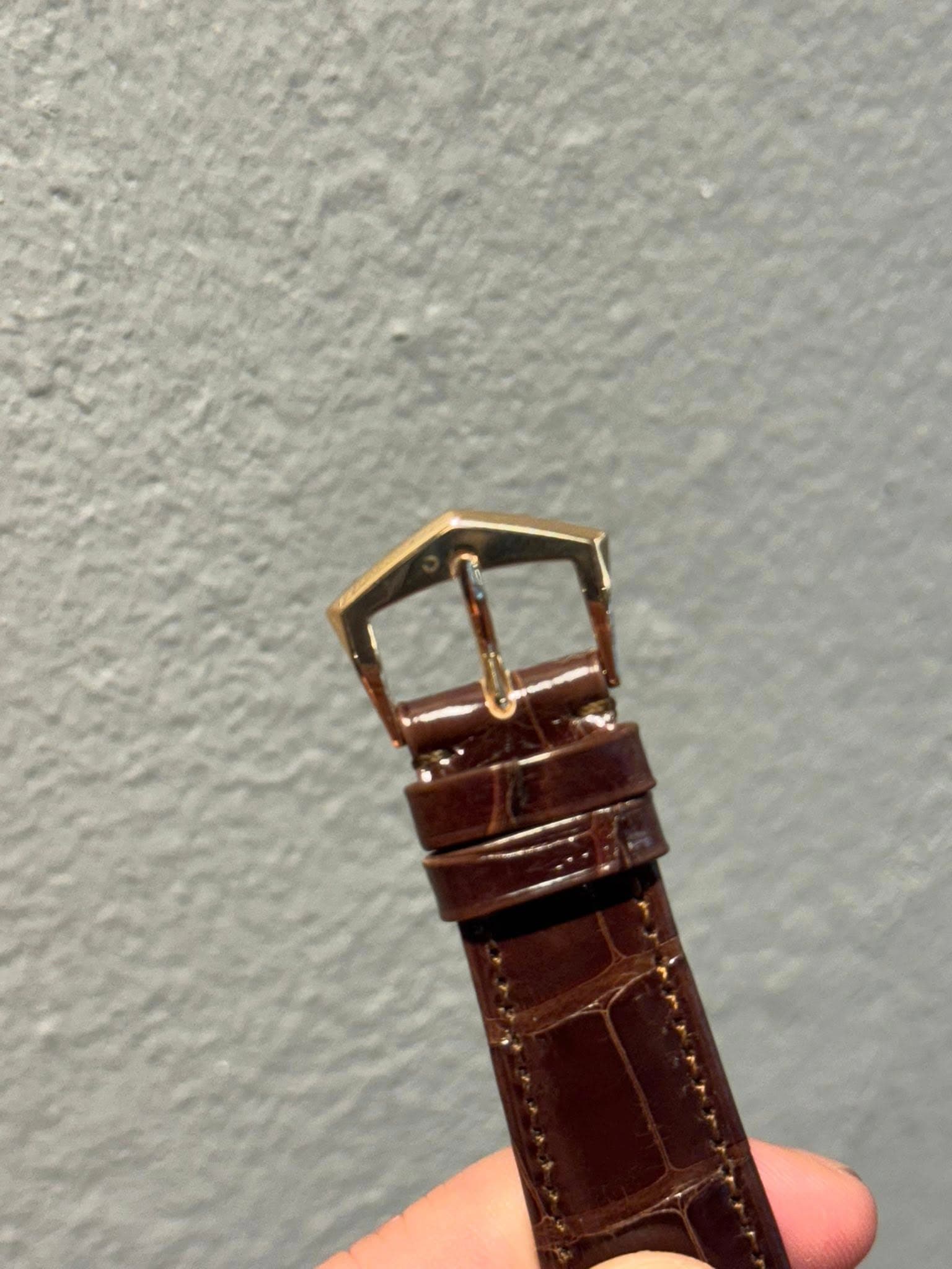 May be an image of wrist watch and saddle-stitched leather