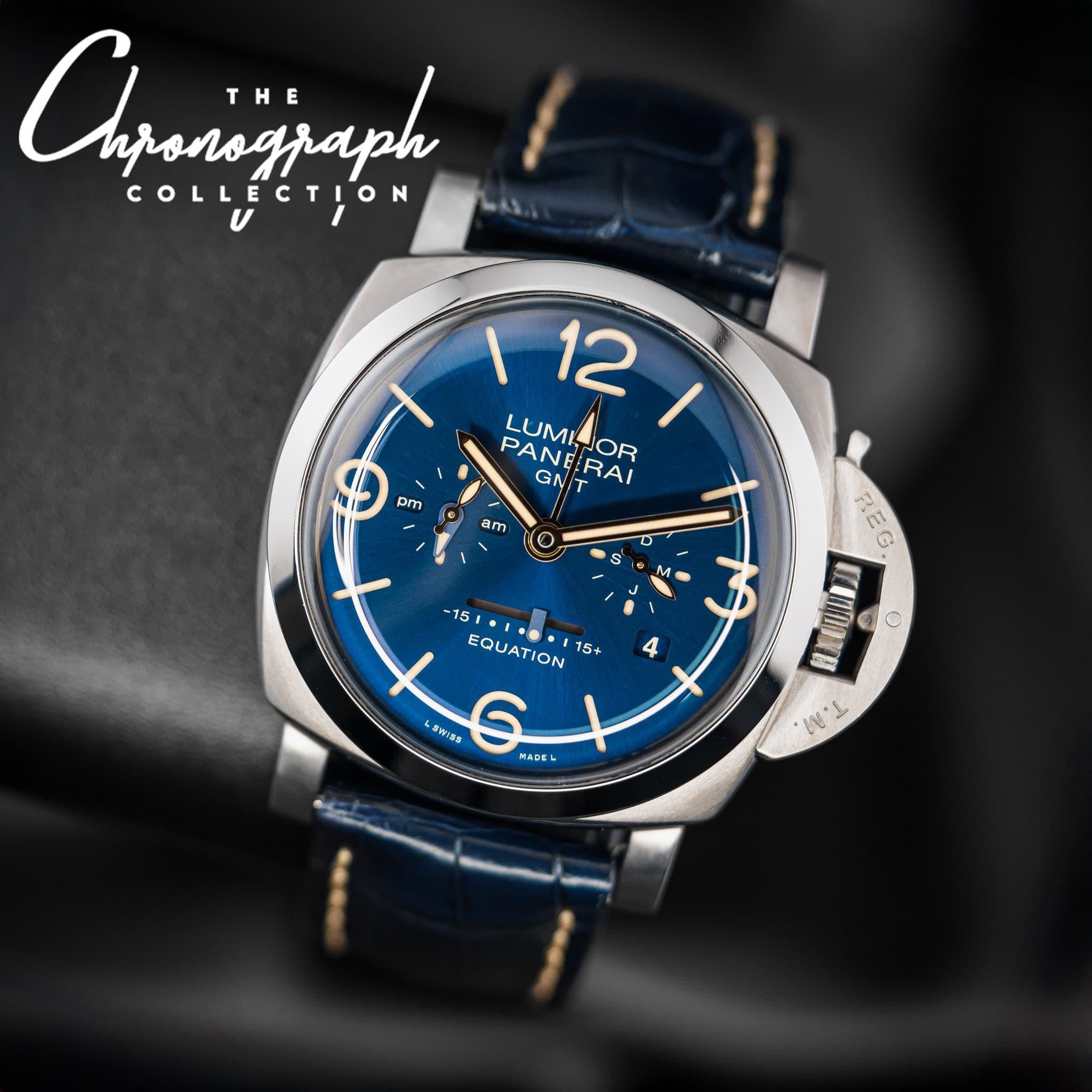 May be an image of wrist watch and text that says 'nponograph THE COLLECTION 12 ۱ 12 LUMIJOR JOR PANE PANERAI GN GNIT RAI pm am D 15 EQUATION 15+ 4 Q M 4 لی nKOUИO O る A Y aWISS…