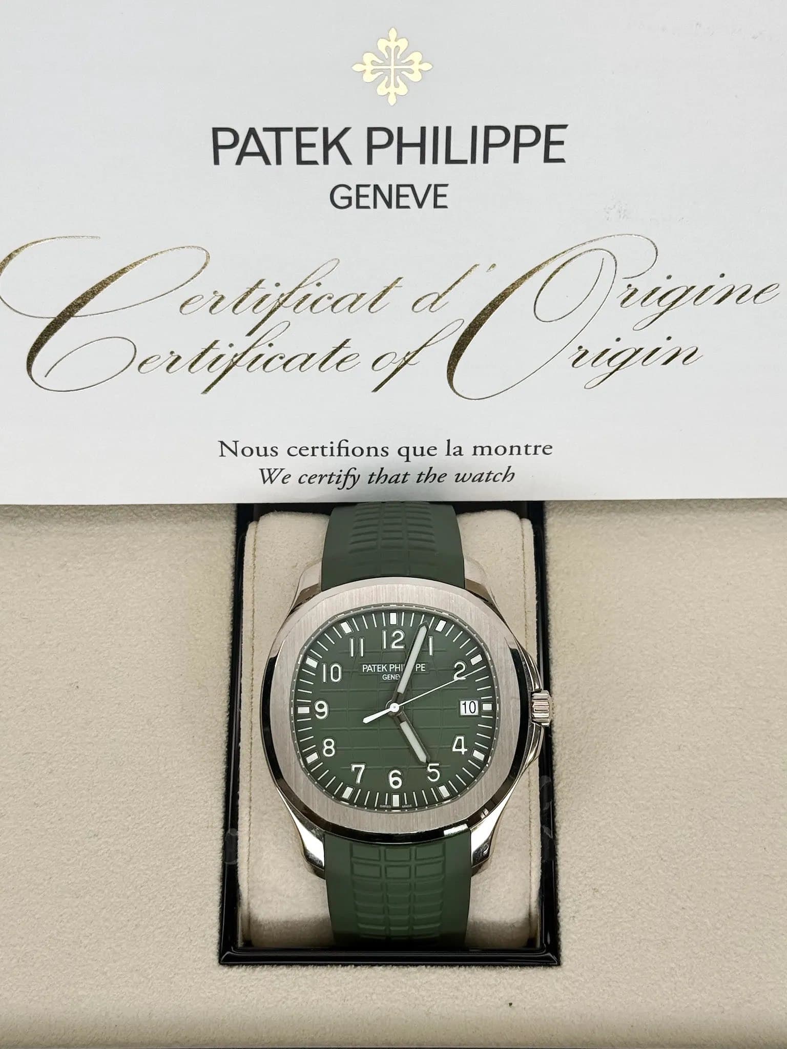 May be an image of wrist watch and text that says 'PATEK PHILIPPE GENEVE Carfu ertifical Derlificale Nous certifions que la montre We certify that the watch Origine rigin 2 PATEKPH…