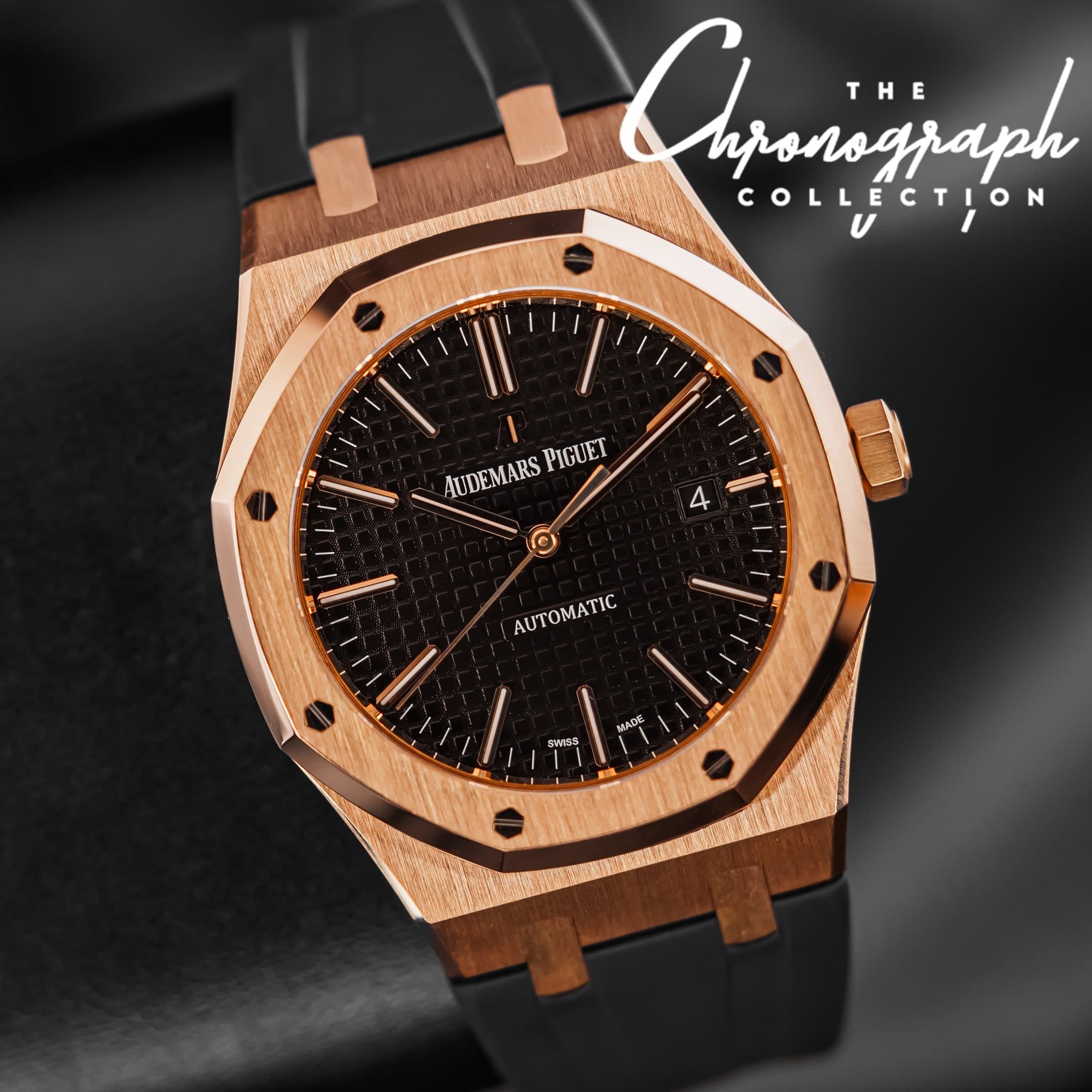 May be an image of wrist watch and text that says 'Cljanizjaph THe COLLECTION AUDEMARS AUDEMARSPIGT PIGUET 4 AUTOMATIC 2 0. 3'