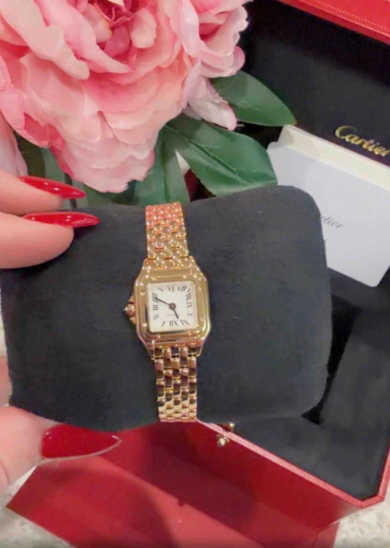 May be an image of wrist watch and text that says 'Cartien E E I 1 VII I/ IIL/X IIN 11 L'