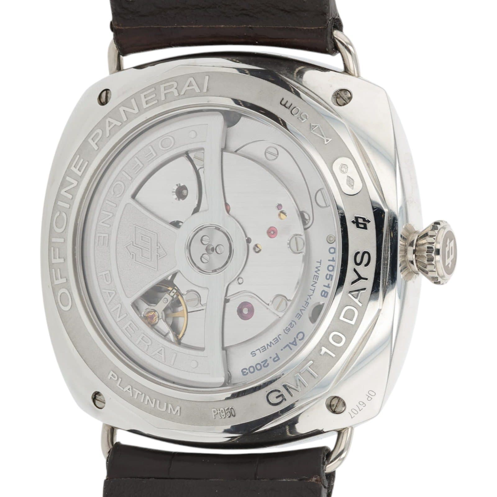 Panerai Radiomir 10 Days GMT Black Dial Platinum Men's Watch PAM00495