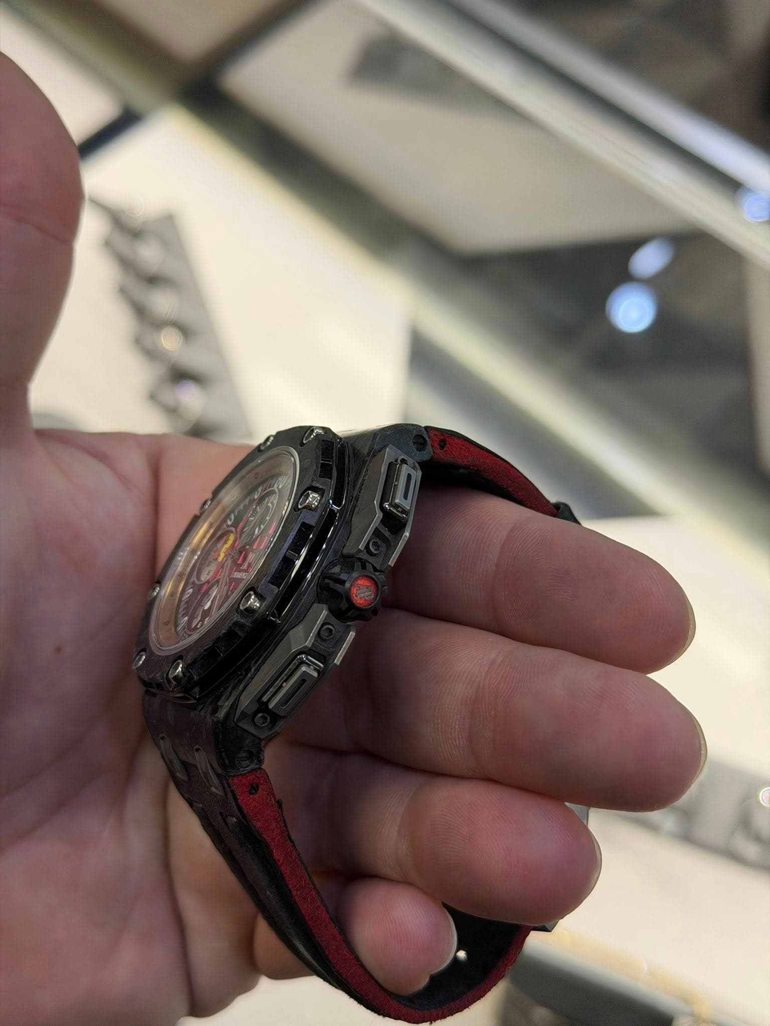 May be an image of wrist watch