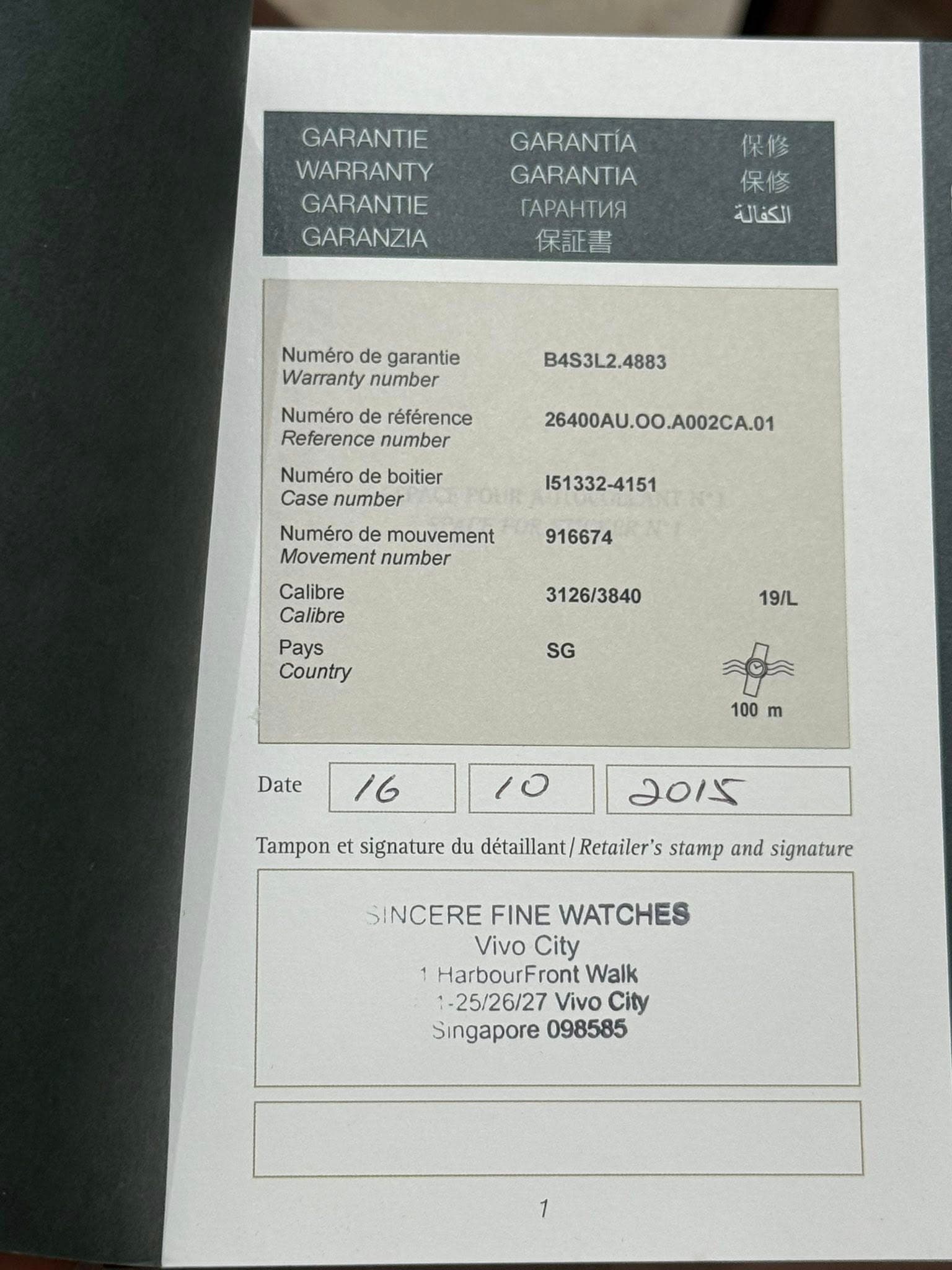 May be an image of ticket stub and text that says 'GARANTIE WARRANTY GARANTIE GARANZIA GARANTIA GARANTIA rAPAHTИR 保証書 保修 保修 الكفالة Numéro de garantie Warranty number…
