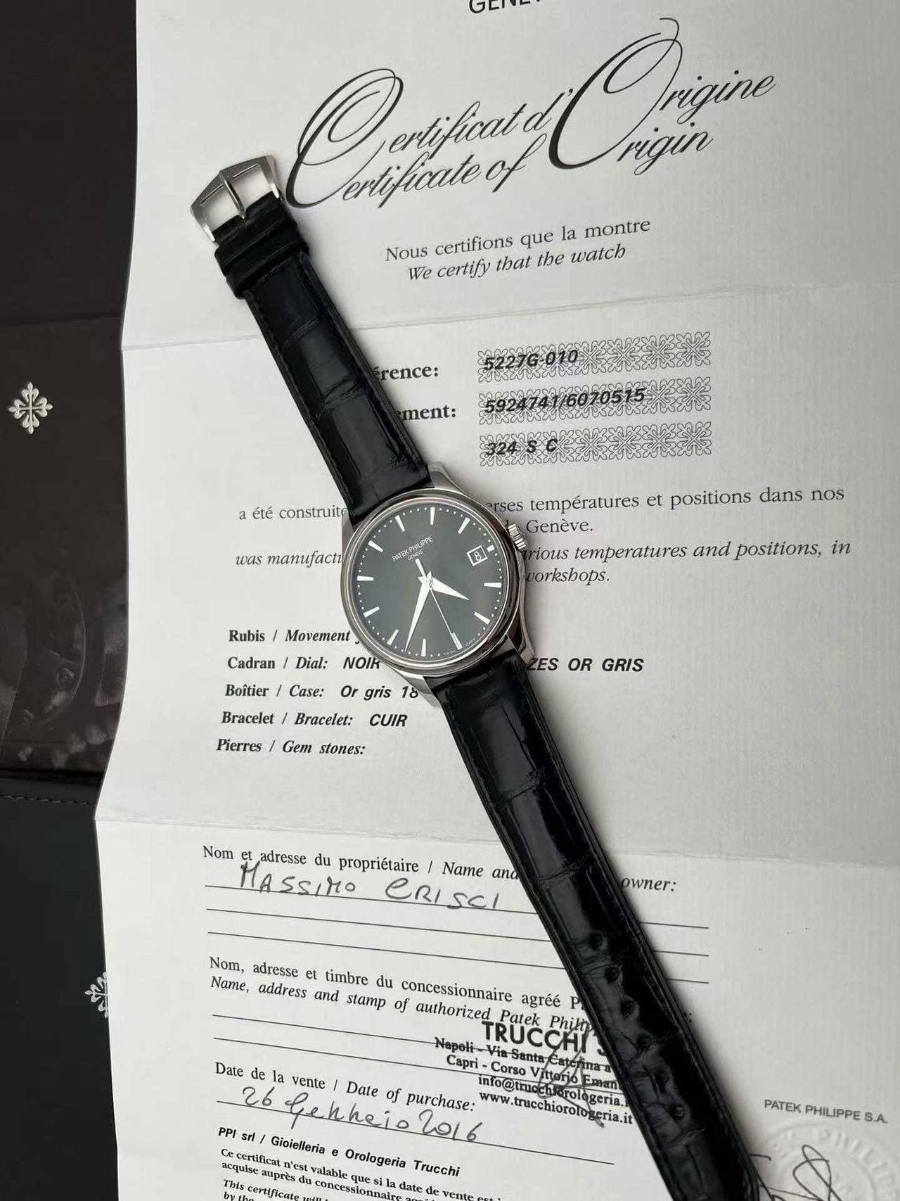 May be an image of leather, digital watch and text that says 'Crthing ertificateof Origin rigin Oriyne montre Nous certifions que certify that the watch rence: ment: a été…