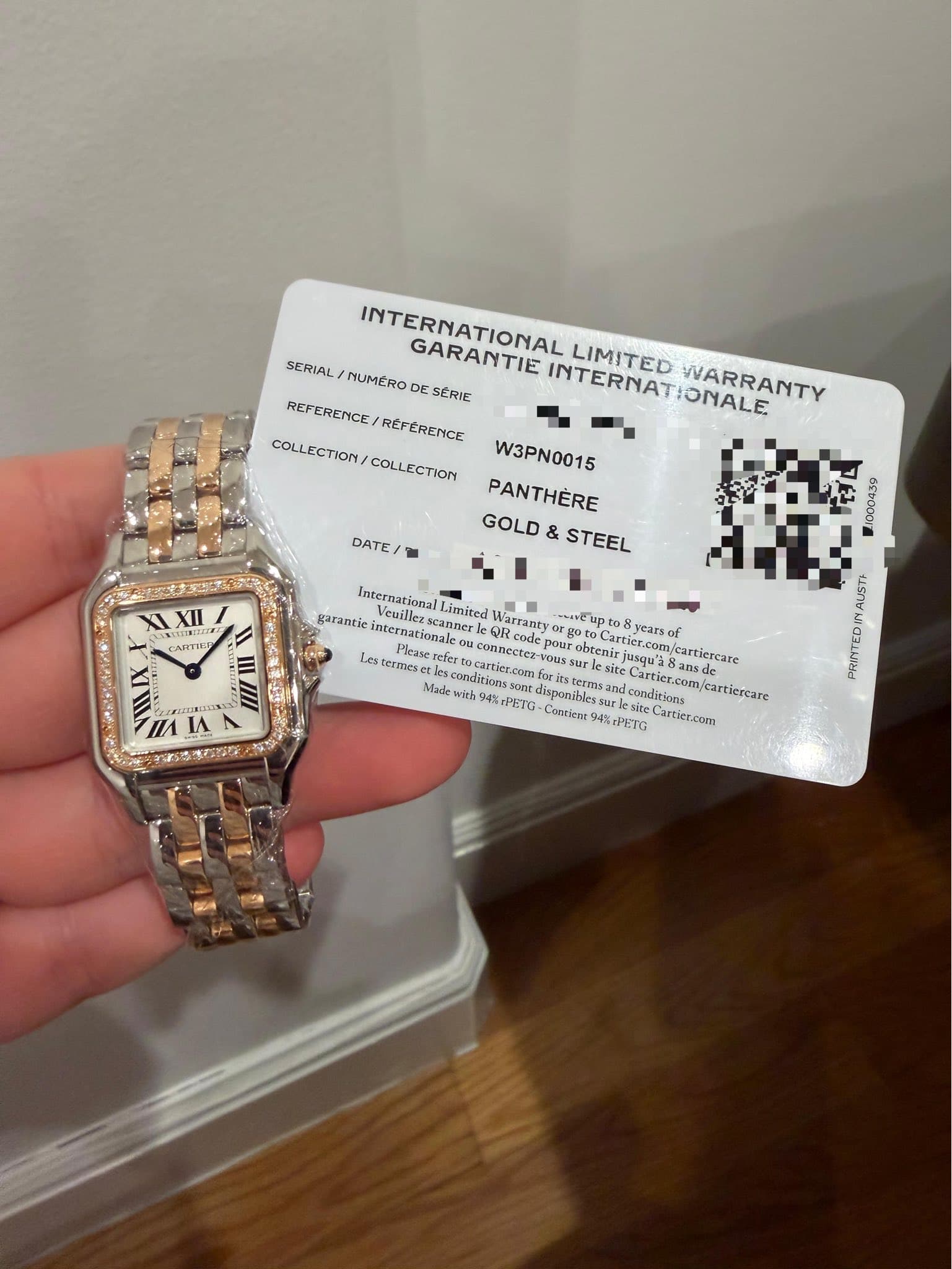 May be an image of ticket stub, wrist watch and text that says 'INTERNATIONAL LIMITED SERIAL NUMERO SERIE GARANTIE INTERNAT: INTERNAT:ONALE WARRANTY REFERENCE/ ÉFÉRENCE COLLECTION…