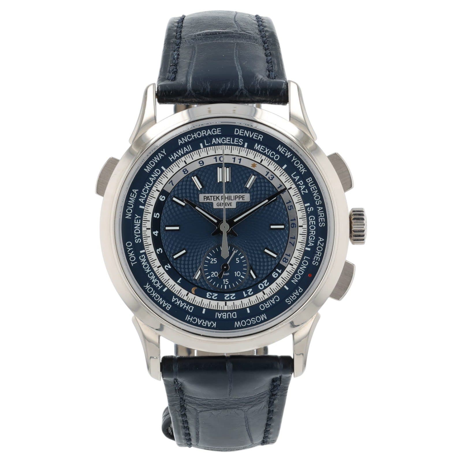 May be an image of wrist watch and text that says 'C PATEK PATEKHILIPPI HILIPPE GEFEVE ENEVE EVE ANCHORAGE ES ES היקויין MEXIC XICO NEW ANGEL DENVER MIDWAY ααη 8 HAWAII 9 1 YORK…