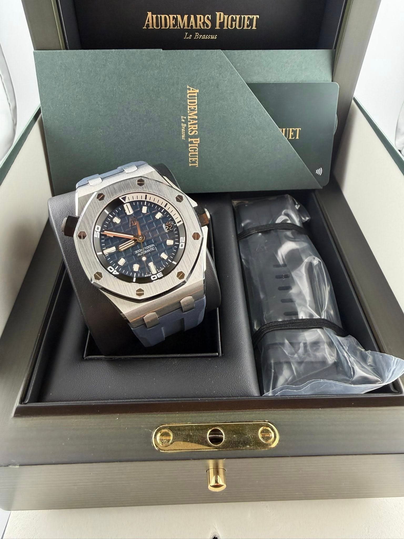 May be an image of wrist watch and text that says 'AUDEMARSPIGUET AUDEMARS PIGUET Le Le Brassus Brasui AUDEMARS PIGUET WET 자)) 11 uIl 111 EITE1 I 50 3DN 100円円 20 40 0り E 2'