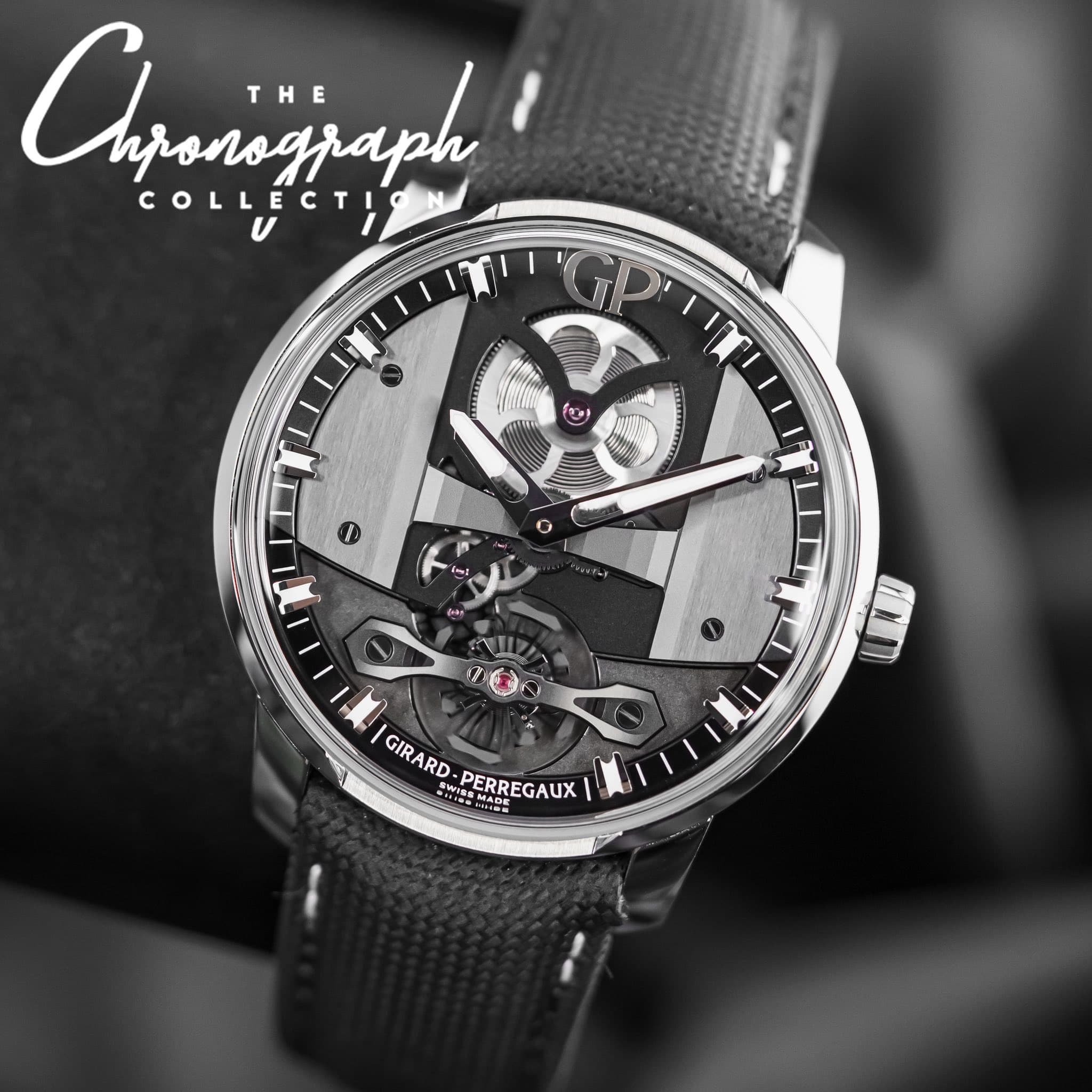 May be an image of wrist watch and text that says 'Cyaninzjaph THE COLLECTION ИT 10) พเ יאי 1 יור si ወርጣ יא GIRARD SATIOE WISSMABE PERREGAUX PERREGAUX MADE'