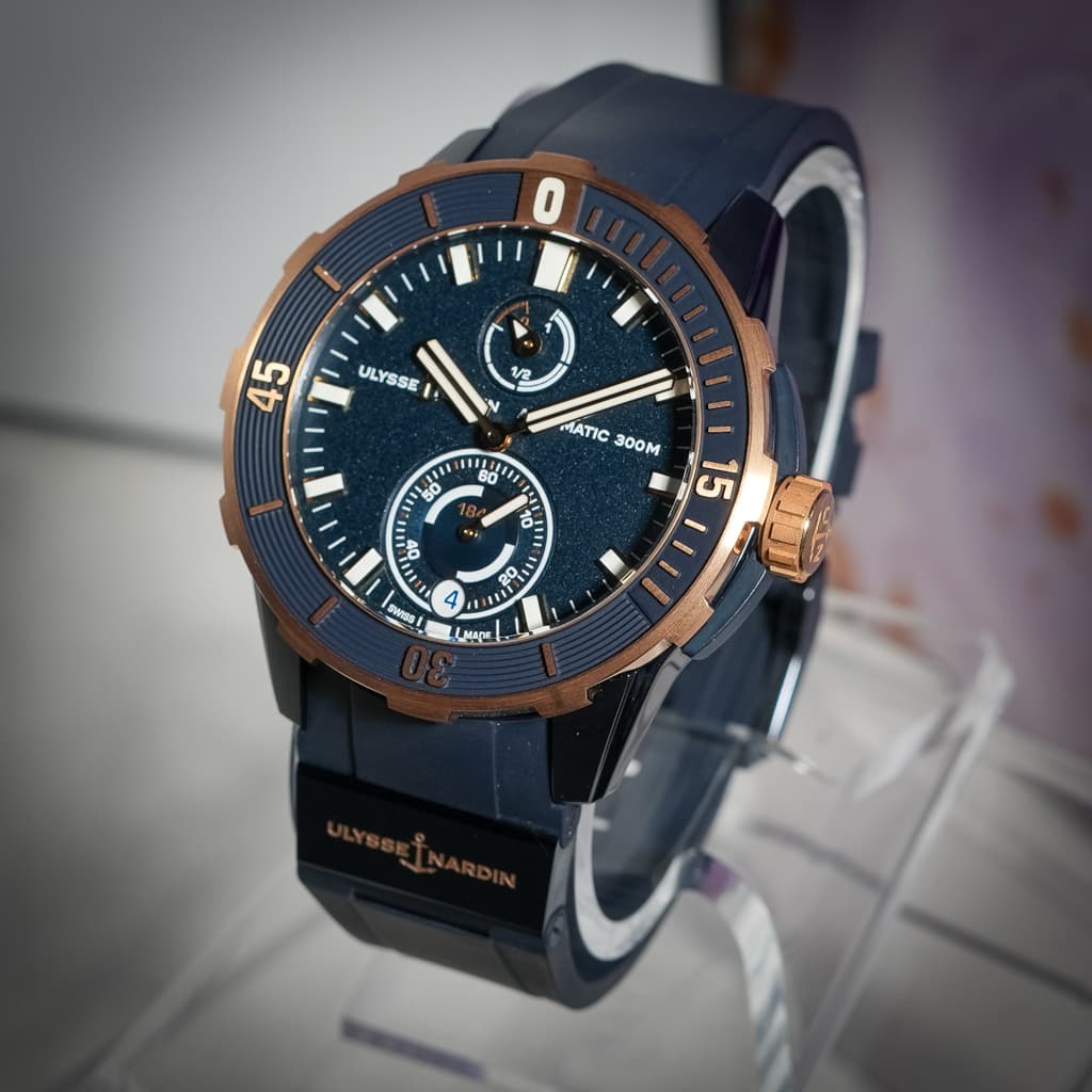 May be an image of wrist watch and text that says '0 ULYSSE 45 ΜAΤΙΣ 300M 50 50 mi 00 15 80" 10 1o יי こむ 20 20 E0 1 4 4 ราครร MADE عرد'