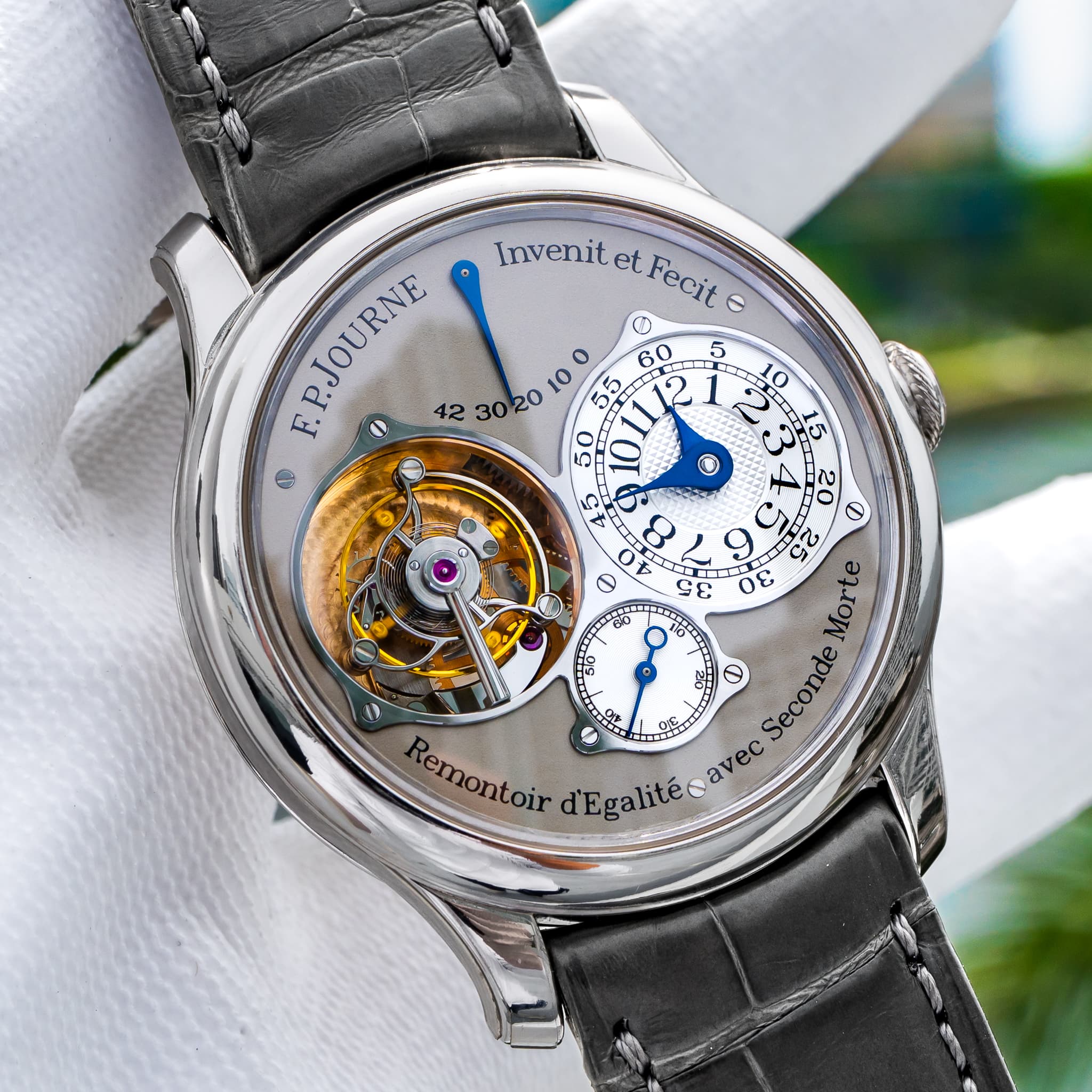 May be an image of wrist watch and text that says 'InvenitetFecit O Invenit et Fecit e JOURNE P. F. . O 0 O យ 4 0 2 ز 15 4 20 D 0 S 3 3M 炎 ပင်း ው Seconde Remontoir d'Egalité…