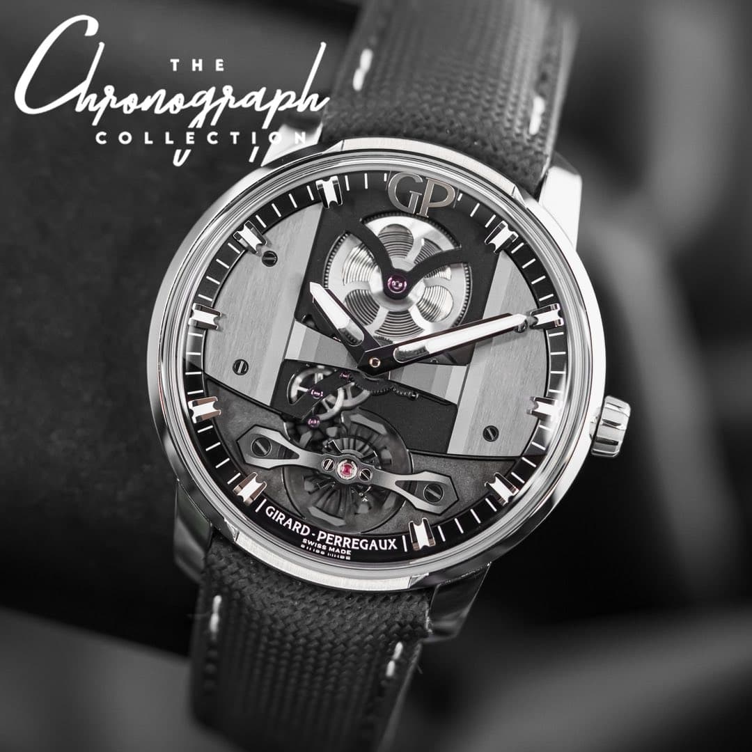 May be an image of wrist watch and text that says 'Cyaninzjaph THE COLLECTION ИT 10) พเ יאי 1 יור si ወርጣ יא GIRARD SATIOE WISSMABE PERREGAUX PERREGAUX MADE'