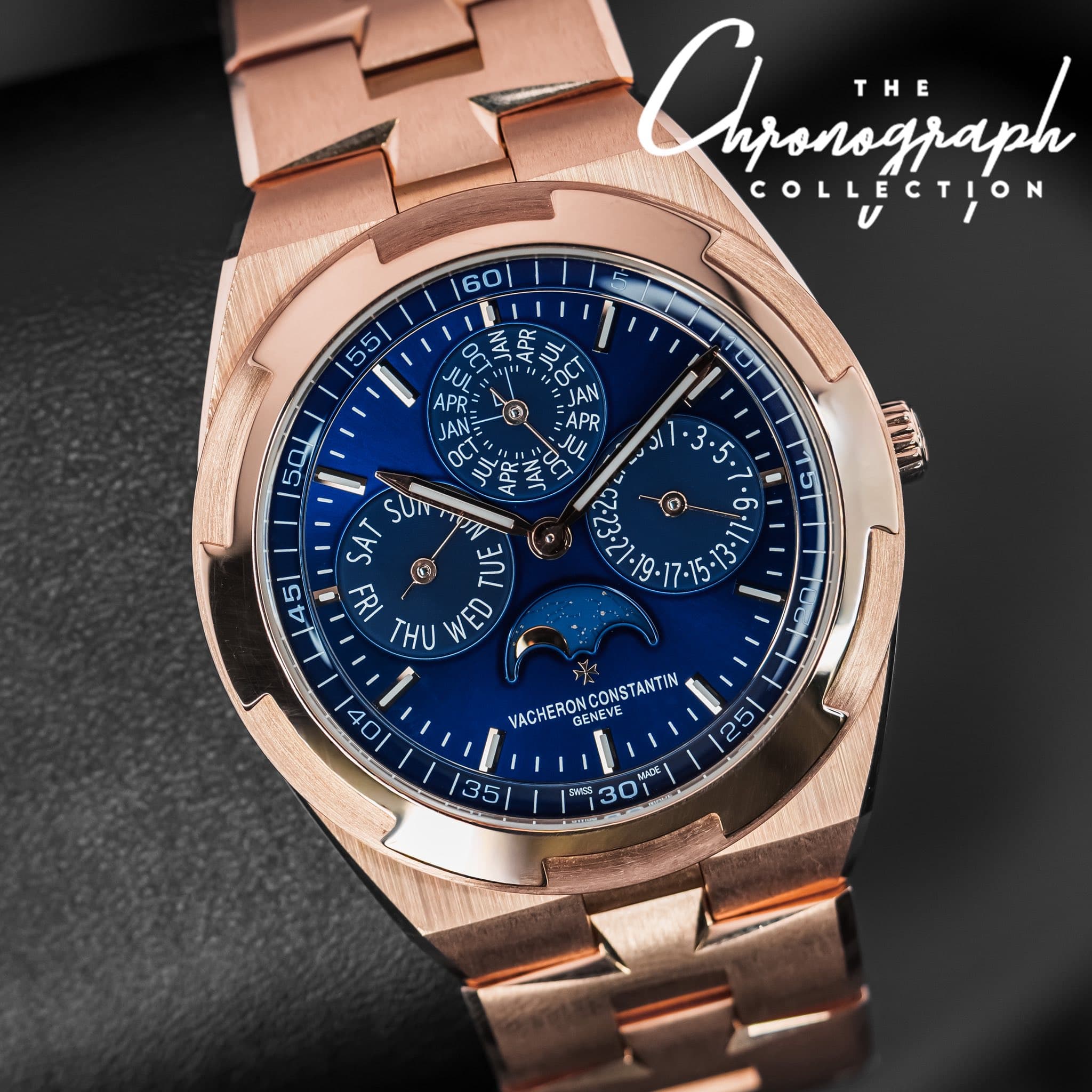 May be an image of wrist watch and text that says 'Aayanisjaph THE COLLECTION 60 55 U 50 IAN JAN EAPR ١٢ 3 ·5 5 APR JAN SUTT πργ த் AS 03 TUE 7-75 FE อ THU VED 5l 40 VACHERONG…