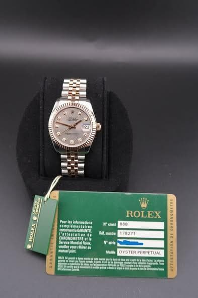 May be an image of wrist watch and text that says 'G 无号品。 జ EM Pour les informatians complimentaires concumantaGARANTE ROLEX N client 888 ROLEX Rat. montre CHRONOMETRE etle Service…
