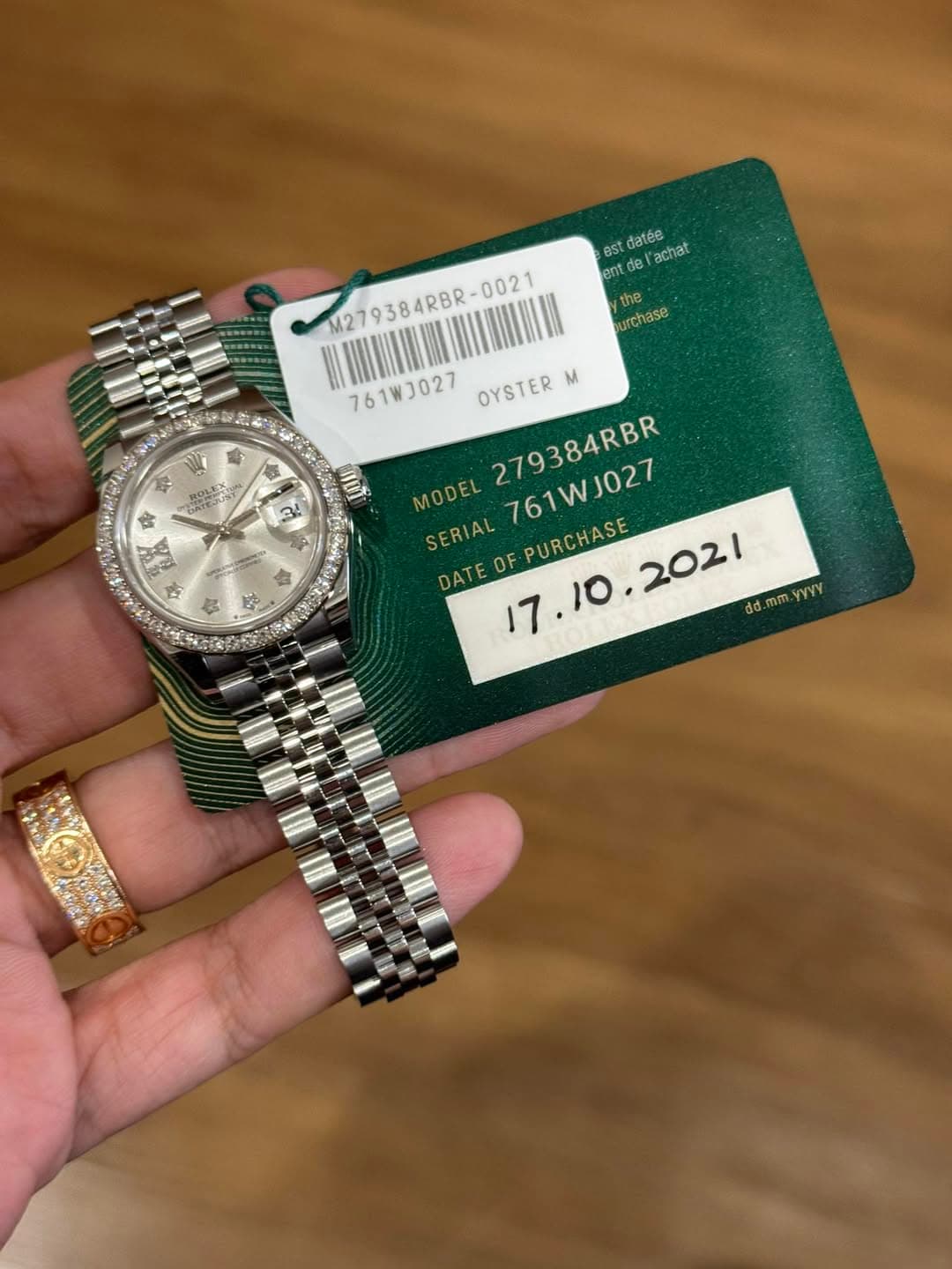 May be an image of wrist watch and text that says 'dotóa datée 6st 'achat ent ปาย urchase PEEME DAYESUN 0LEX ทท์ มูด 用 កូរ M279384RBR- M279384RBR 761W3027 OYSTER M 279384RBR J027…