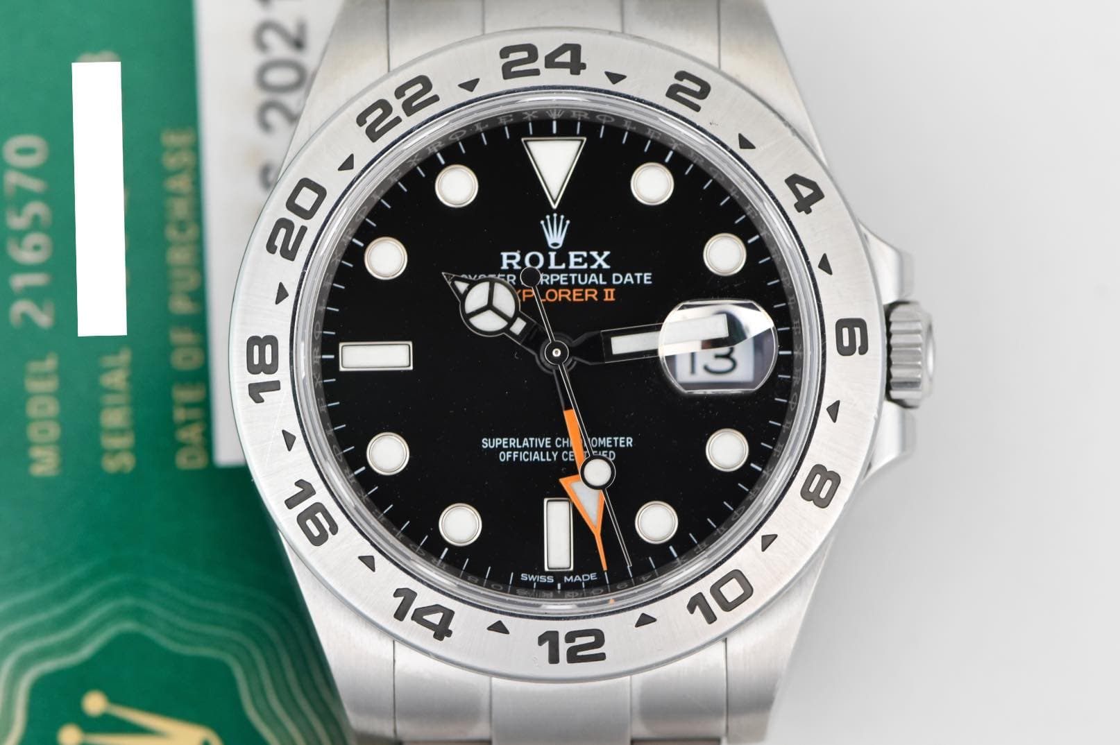May be an image of wrist watch and text that says '24 D0 ROLEX MERO ER RPETUAL RPETUALDATE RPE DATE LORERI 18 1300m SERIAL 13 SUPERLATIVE SUPERLATIVECHOMETER CH NOMETER…