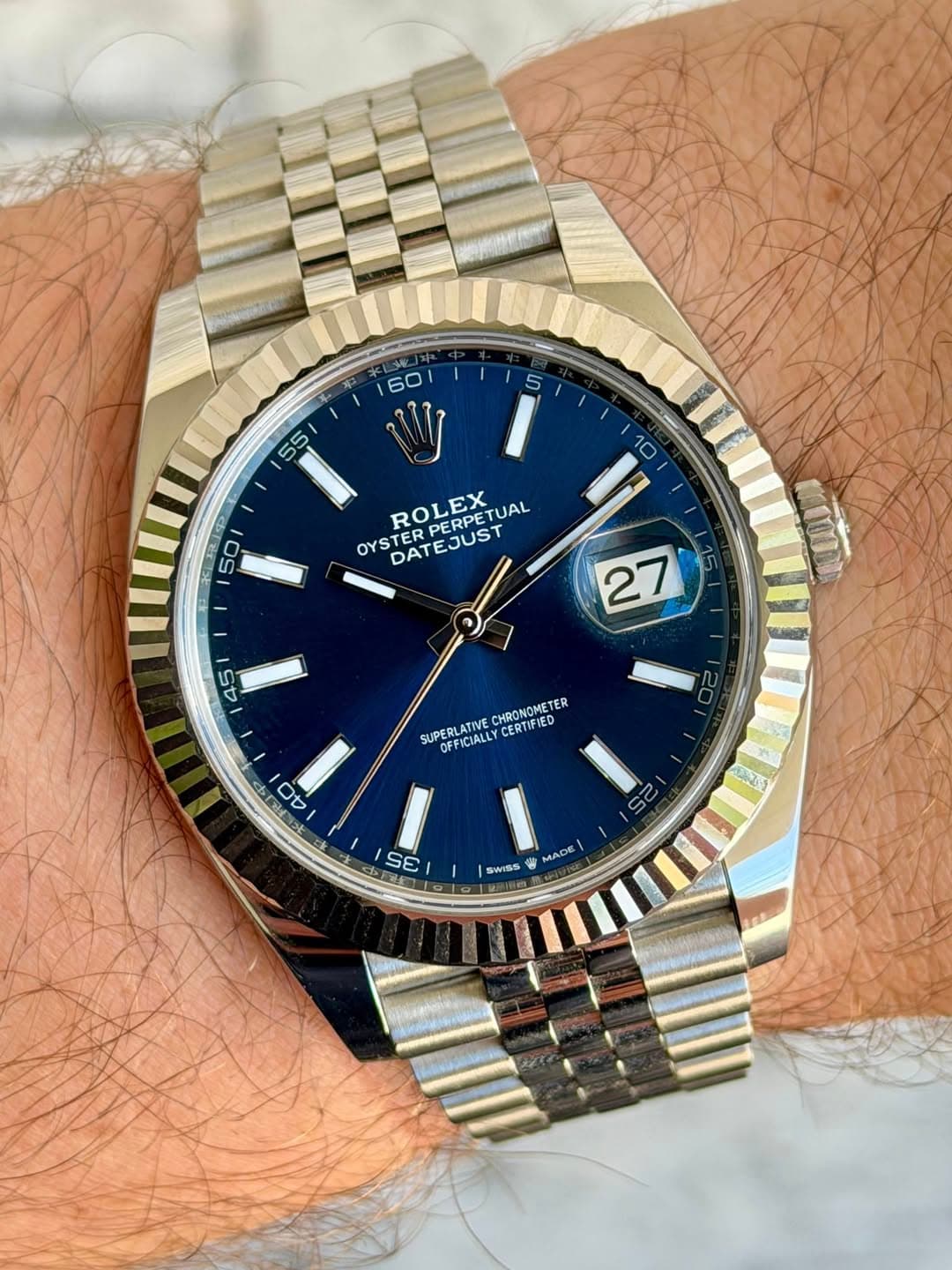 May be an image of wrist watch and text that says ' ROLEX ERPERPETUAL OYSTERPERPETUAL TUAL OYSTERPERPE OYSTER DATEJUST 27 2 45 SUPERLATINE.CHOONOMETER NOM TER SUPERLATIVE…