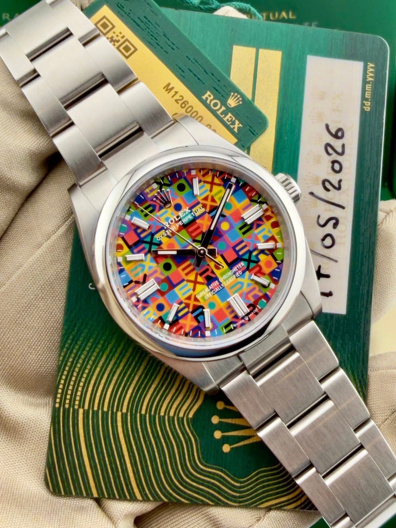 May be an image of digital watch and text that says 'ロ口 ロ渋口 出口 M126000 M126000 ROLEX ROLEX ROLEX n- AAAA 員 ישש PP (T/0S/2026 5 T/OS 2026 毀 RPE WA CON ٢د/ه'