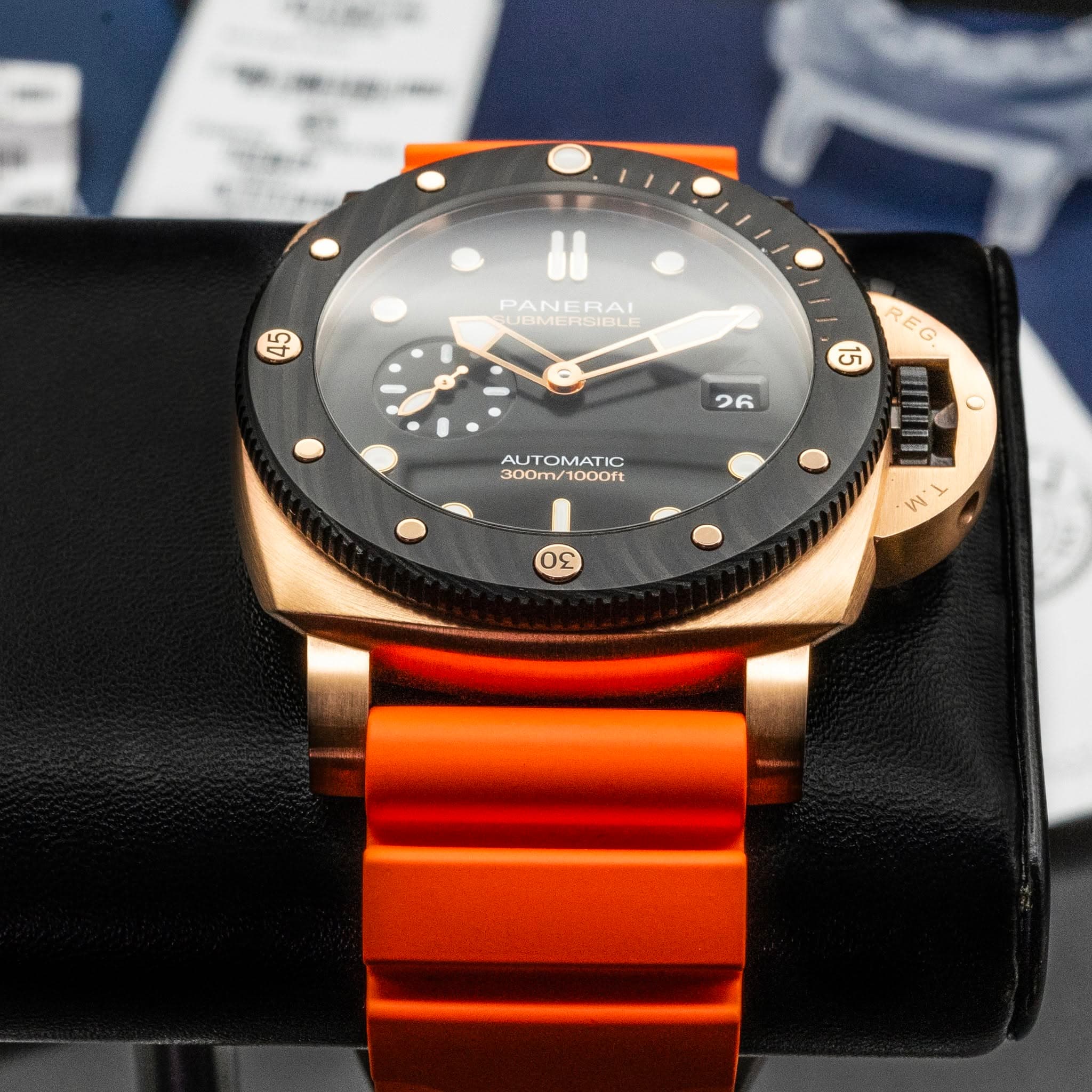 Panerai Submersible 44mm QuarantaQuattro Automatic Black Dial Men's Watch PAM02070, photo 6