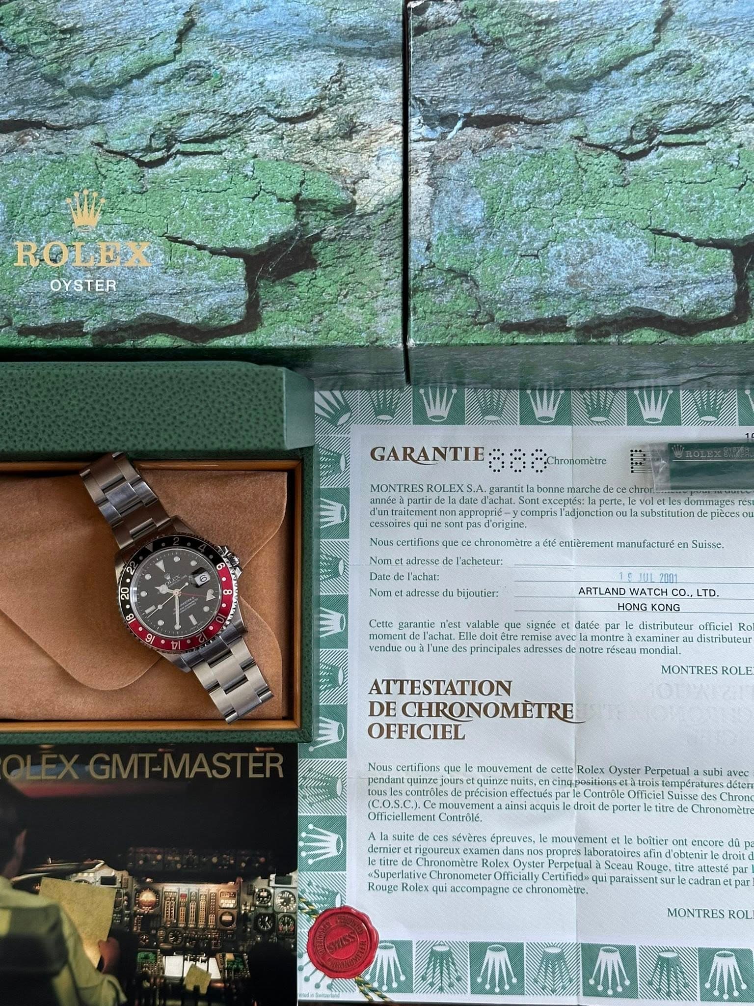 May be an image of map, wrist watch and text that says 'ROLEX OYSTER GARANTIE garantit certifions adresse res 2 on B1 facheteur: d'origine. chronomètre été entiérement manufacturé…