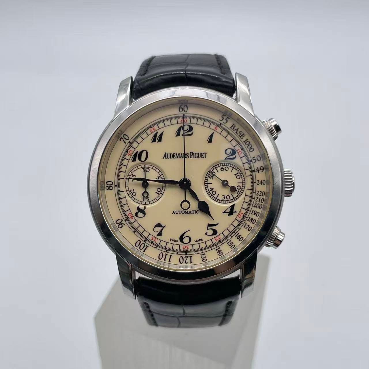 May be an image of wrist watch and text that says '11 AUDEMARSPIGUET AUDEMA PIGUET ምር 80 60 O 0ι 30 30 AUTOMATIC 90 14el a 6 CT 100 OI1 120 θει 140'