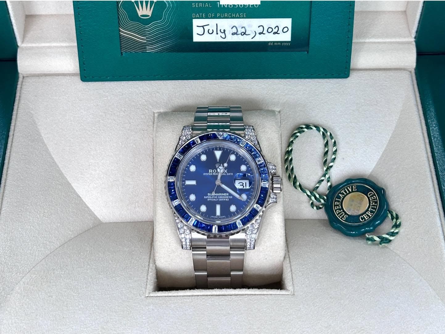 May be an image of wrist watch and text that says 'SERIAL 110505L0 DATEOFPURCHASE DATE July 22 ,2020 京 JB 2 STERPER RO. RO 福 OTE + 1前 و 31 SLCHARNER 1 L E 0 0 ATI LALIVE E AL…