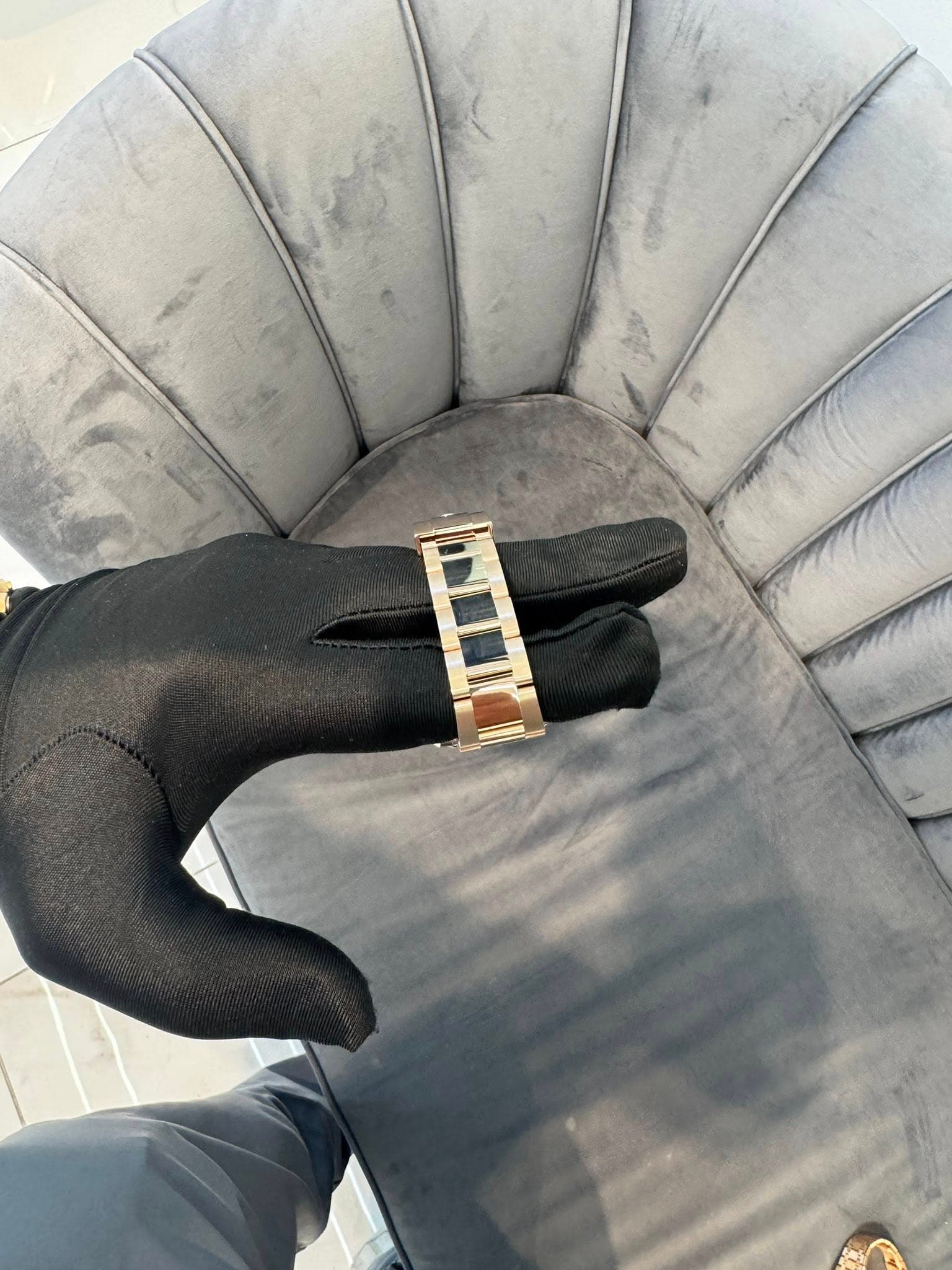 May be an image of jewelry, leather and wrist watch