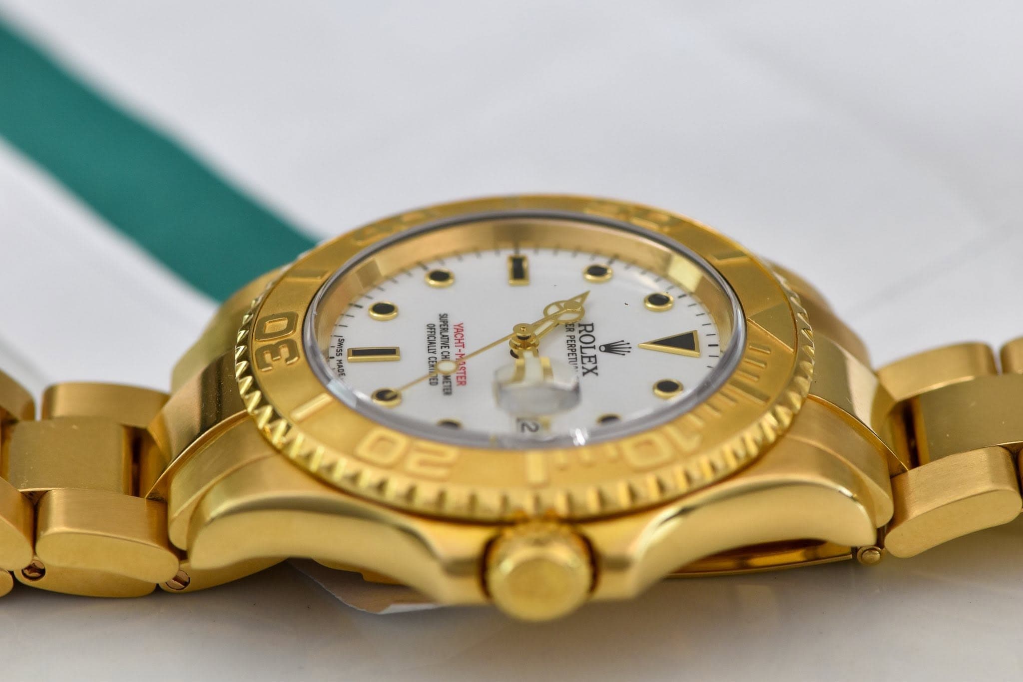 Rolex Yacht Master Black Mother of Pearl Dial Automatic 18K Yellow Gold Oysterlock Bracelet Men's Watch 16628BMSO, photo 2