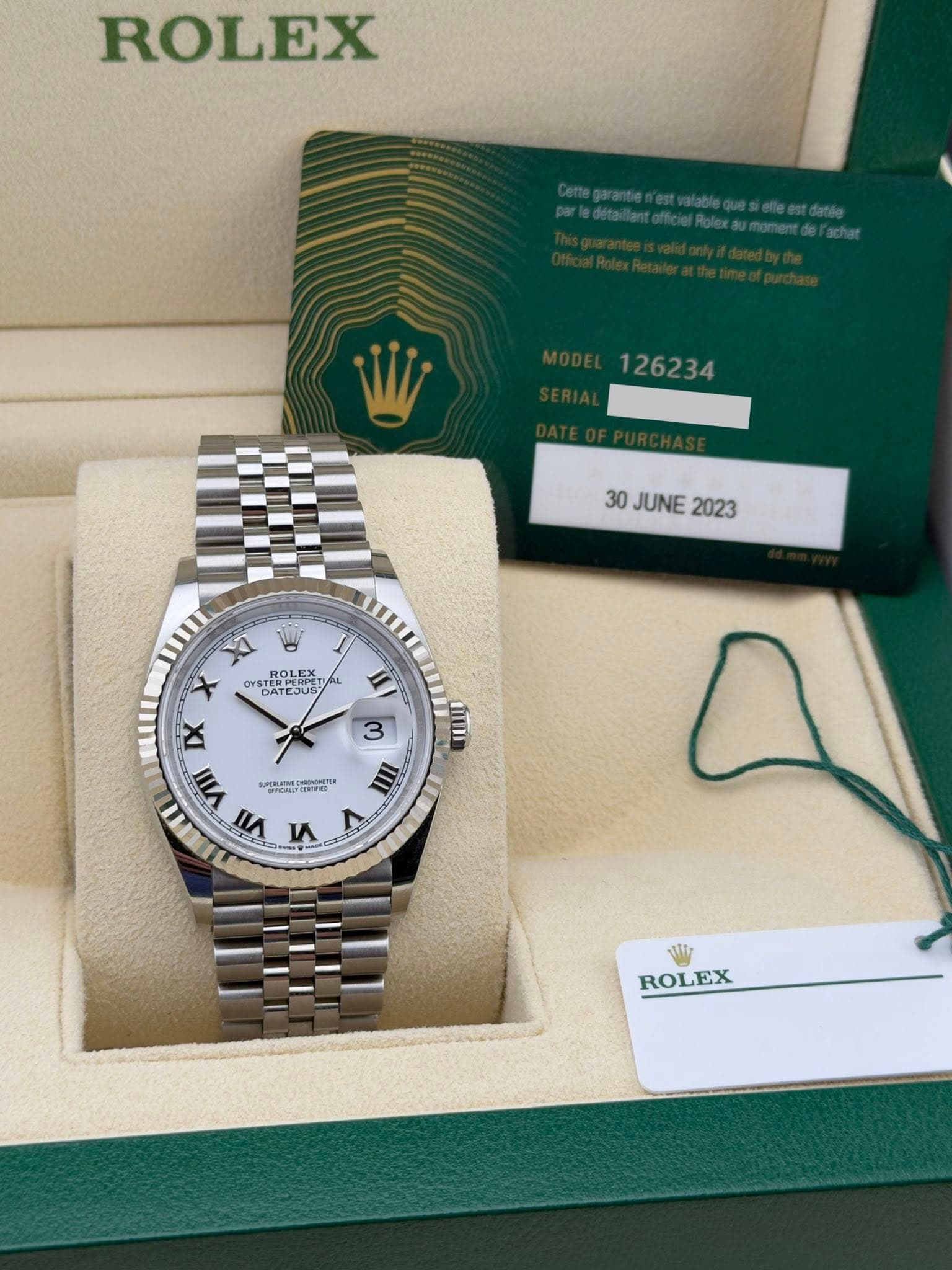 May be an image of wrist watch and text that says 'ROLEX 30JUNE2023 JUNE JUNE2023 2023 XI X ROLI LEX EX OYSTER D STERESUS RPEIU EJu STERPEHP ど DAT TE ㅍ/ IX 3 VIII Ha 日E3 IIII VII…