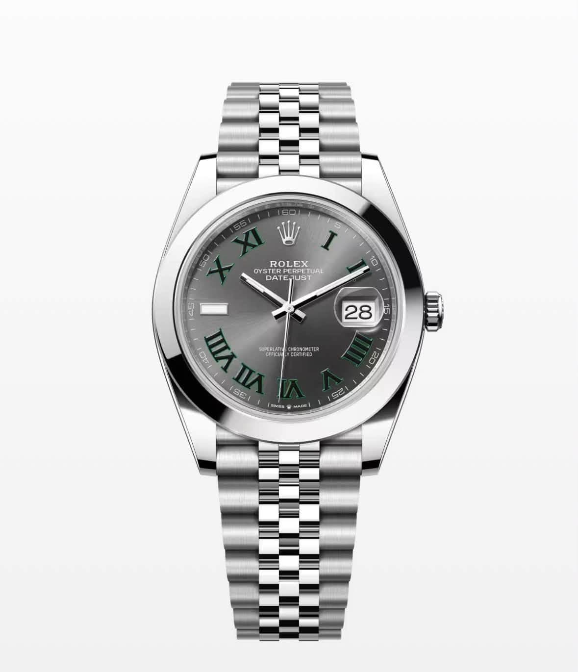 May be an image of wrist watch and text that says '1601 W 50 I ROLEX OY DATE ATY DYS TERPERP APERPET 合本 UAI PERPET CRP RPETU 10 28 II 45 VIIII 40 πЛή SUPERLITI CHRENOMETER ob SE…
