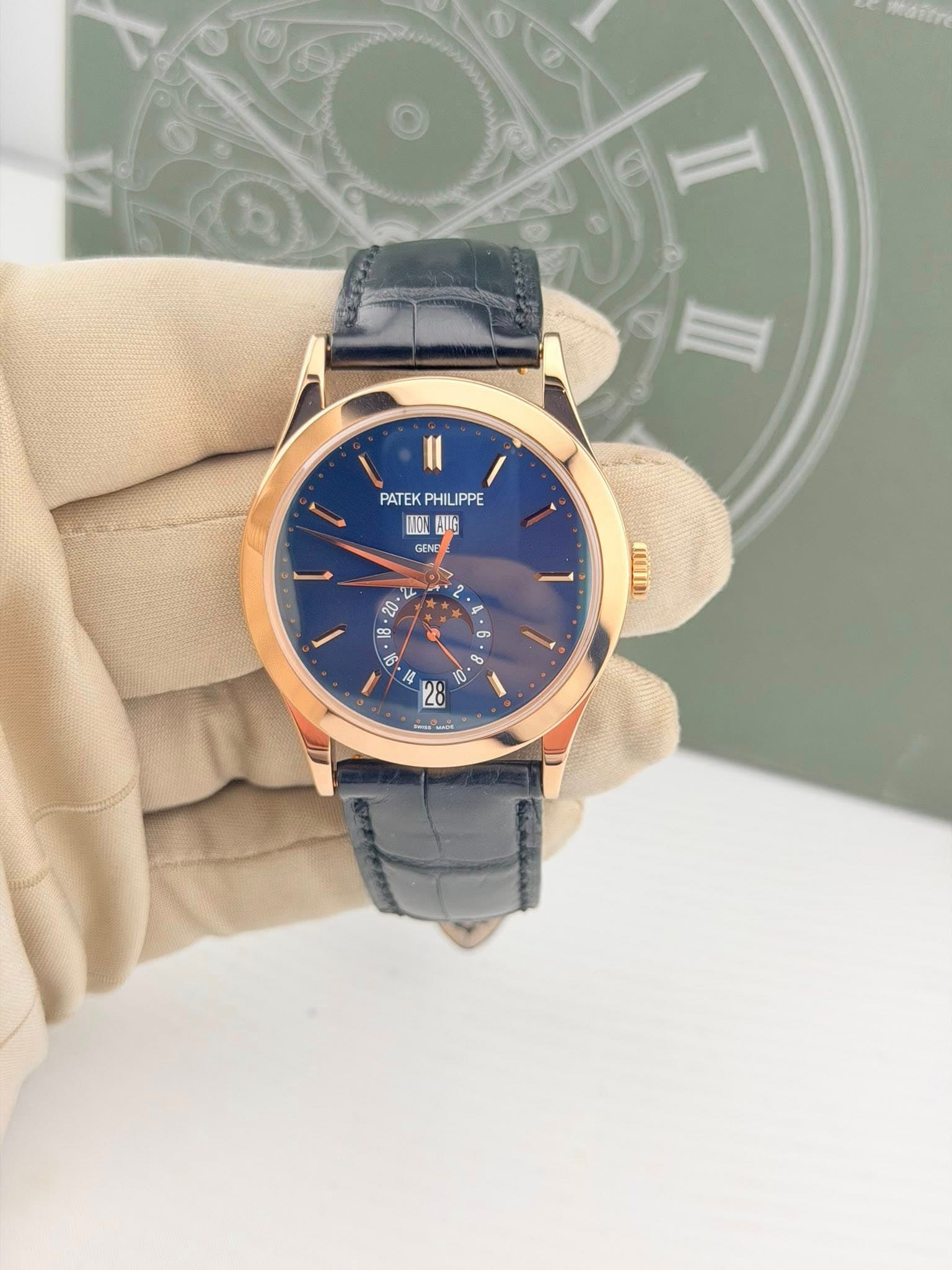 May be an image of wrist watch and text that says 'PATEKPHILIPPE PATEK PHILIPPE INON 開時 GEN V လိ P ه 98 : < 2 ن ய 9 6 - Ae AT 0 28 28'