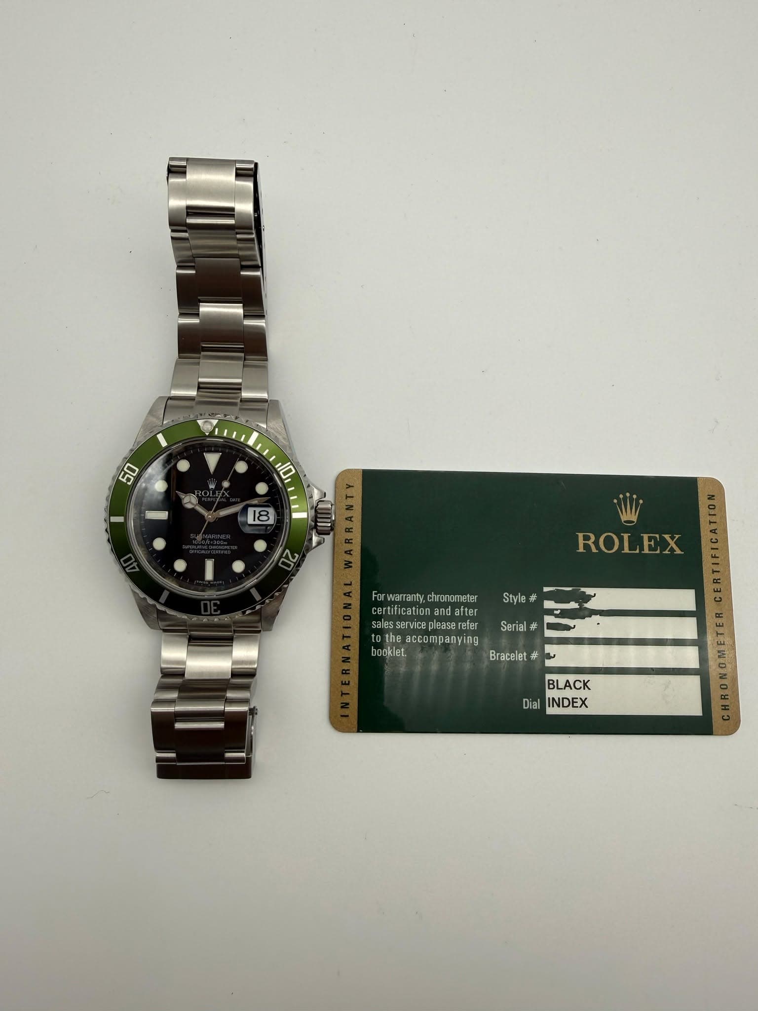 May be an image of wrist watch and text that says '50 110, 18 A ROLEX Style For Farwarranty,chirncmeter warranty, chronometer certiticatio itication atter salesserviceplesscruler…