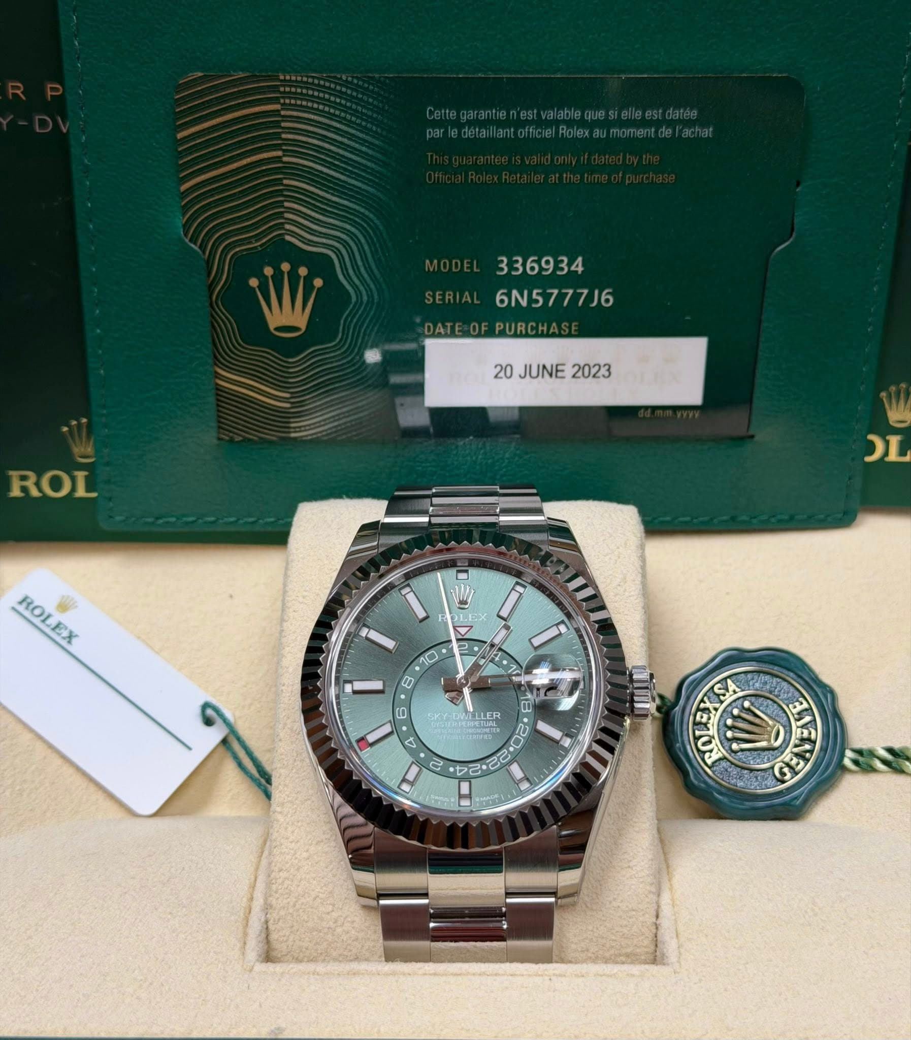 May be an image of wrist watch and text that says '336934 6N5777J6 20 JUNE 2023 ROL JI ROLEX ROL ROLEX EX 0 יש I I 2. 10 B 9 6 18 2 a TR 20・2 0 2 A OLEXS ስ KSA So ករ្រ G า'