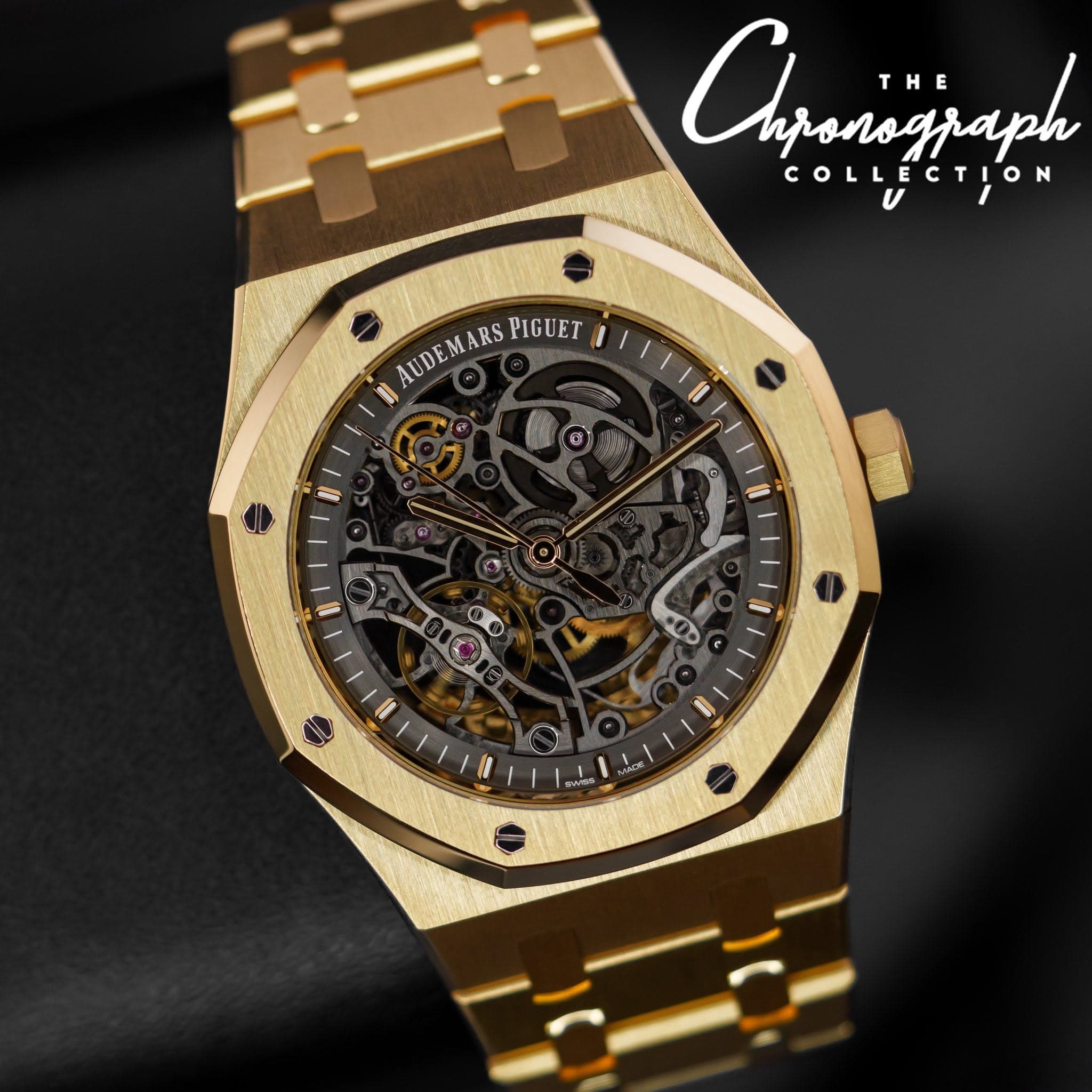 May be an image of wrist watch and text that says 'Aganiazjaph THE E COLLECTION AUDEMARS AUDEMARS PIGUET'