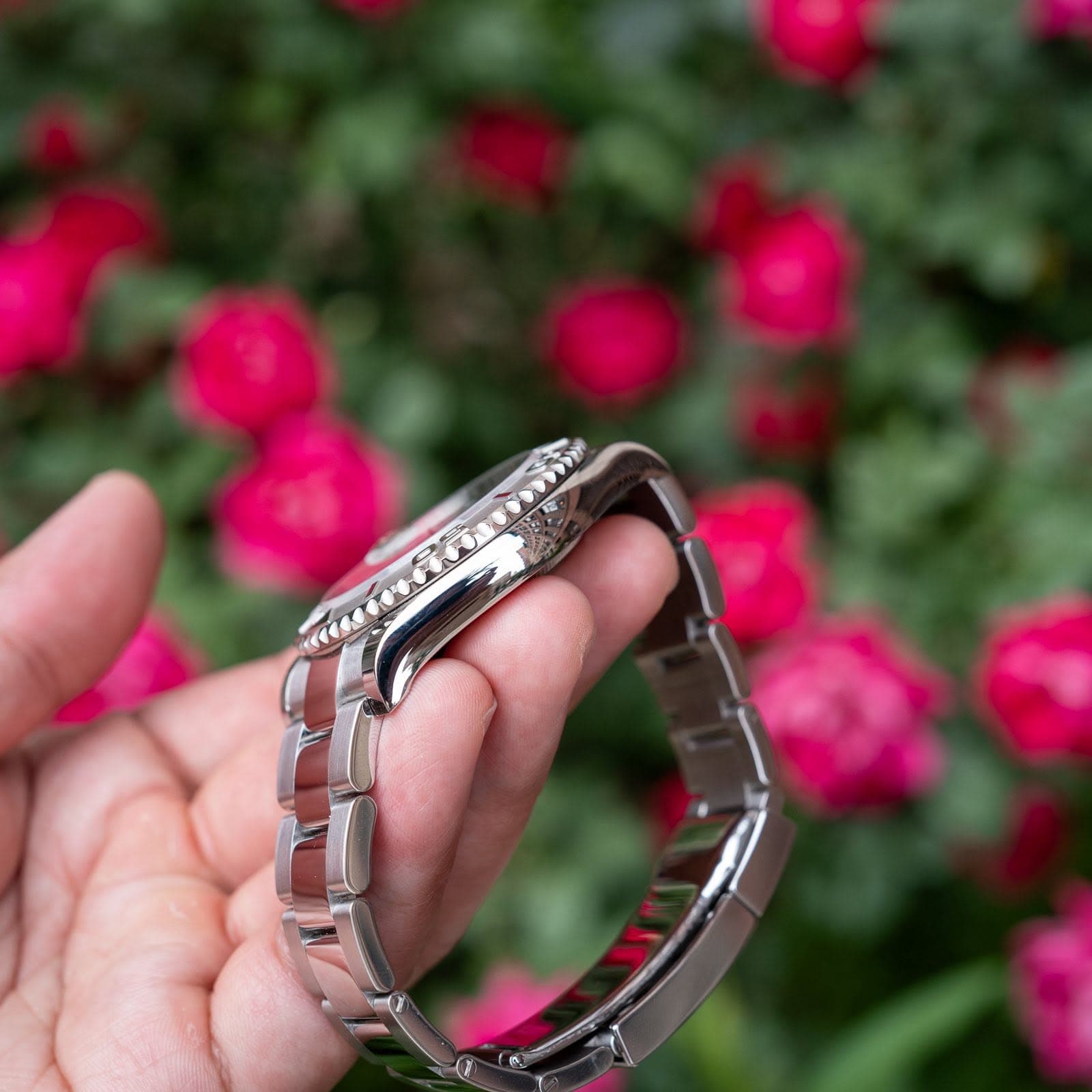 May be an image of digital watch and jewelry