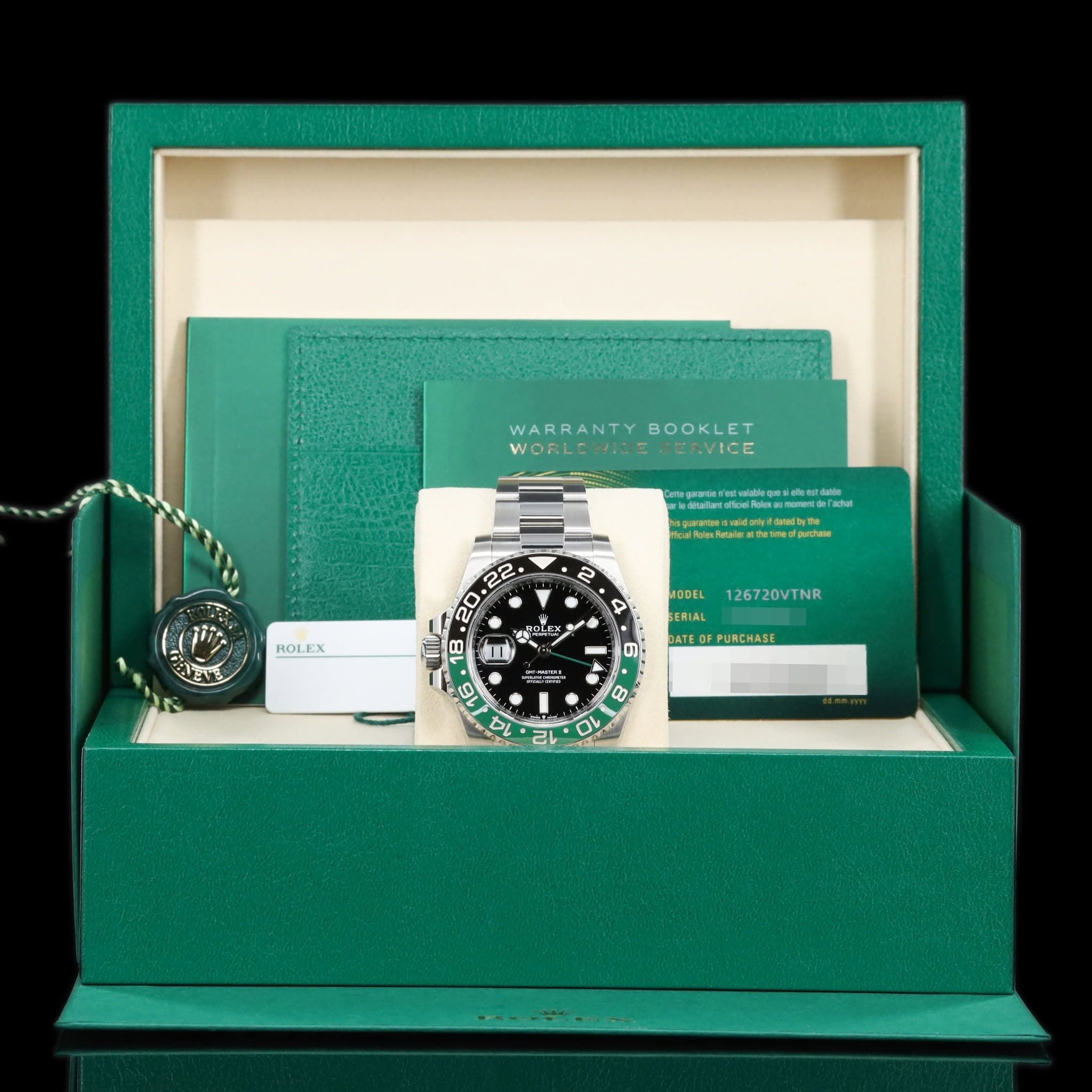 May be an image of wrist watch and text that says 'WARRANTY WARRANTYBOOKLET BOOKLET 商容 raa MaRatnadane 2 ROLEX रोहा P 126720VTNR ODEL ERIAL ATE TEOFPURCHASE 22 20 AK.K Hel B ١ 周 •…