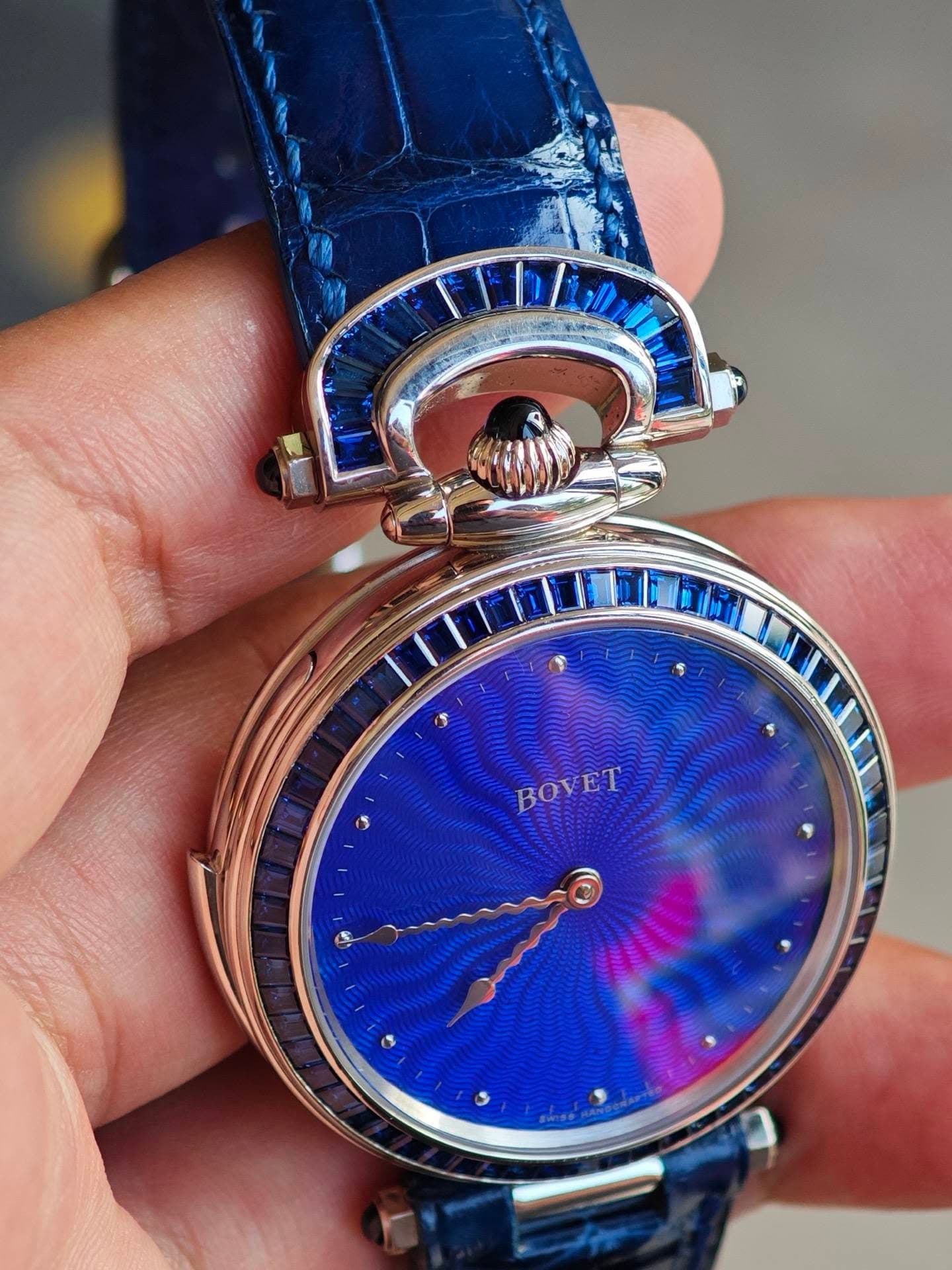 May be an image of wrist watch and text that says 'BOVET'