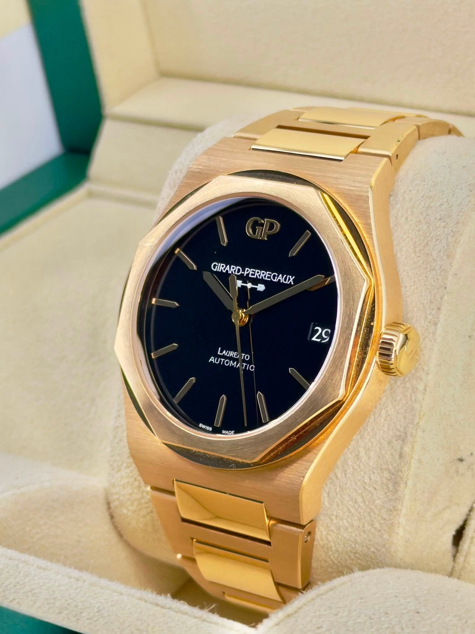 May be an image of wrist watch and text that says 'GIRARD GIRARD-PERREGACX PERREGAUX 29 29 LAURE AUTOMAT AUTOMATIC TO IC SWIss MADE'
