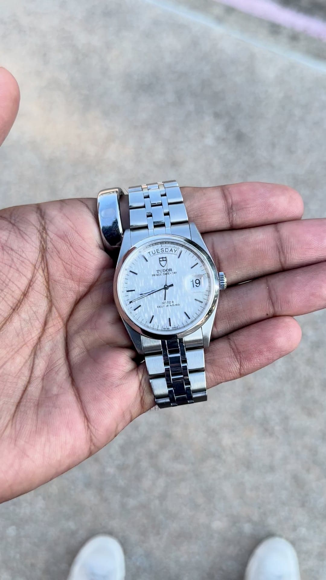 TUDOR Prince Date-Day 76200 | Beautiful Linen Dial | Good Condition | $1,900 image