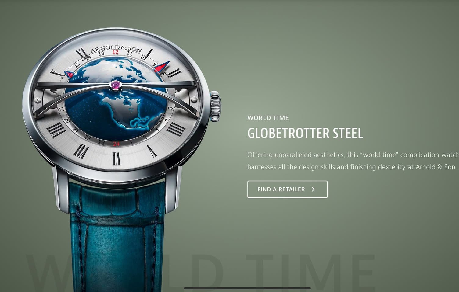 May be an image of wrist watch and text that says 'AH. KNOLD&SON 11 13 토화 10 1.5 e ာ Secoodioo VII COUNDO ou ue WORLD TIME GLOBETROTTER STEEL u Offering unparalleled aesthetics,…